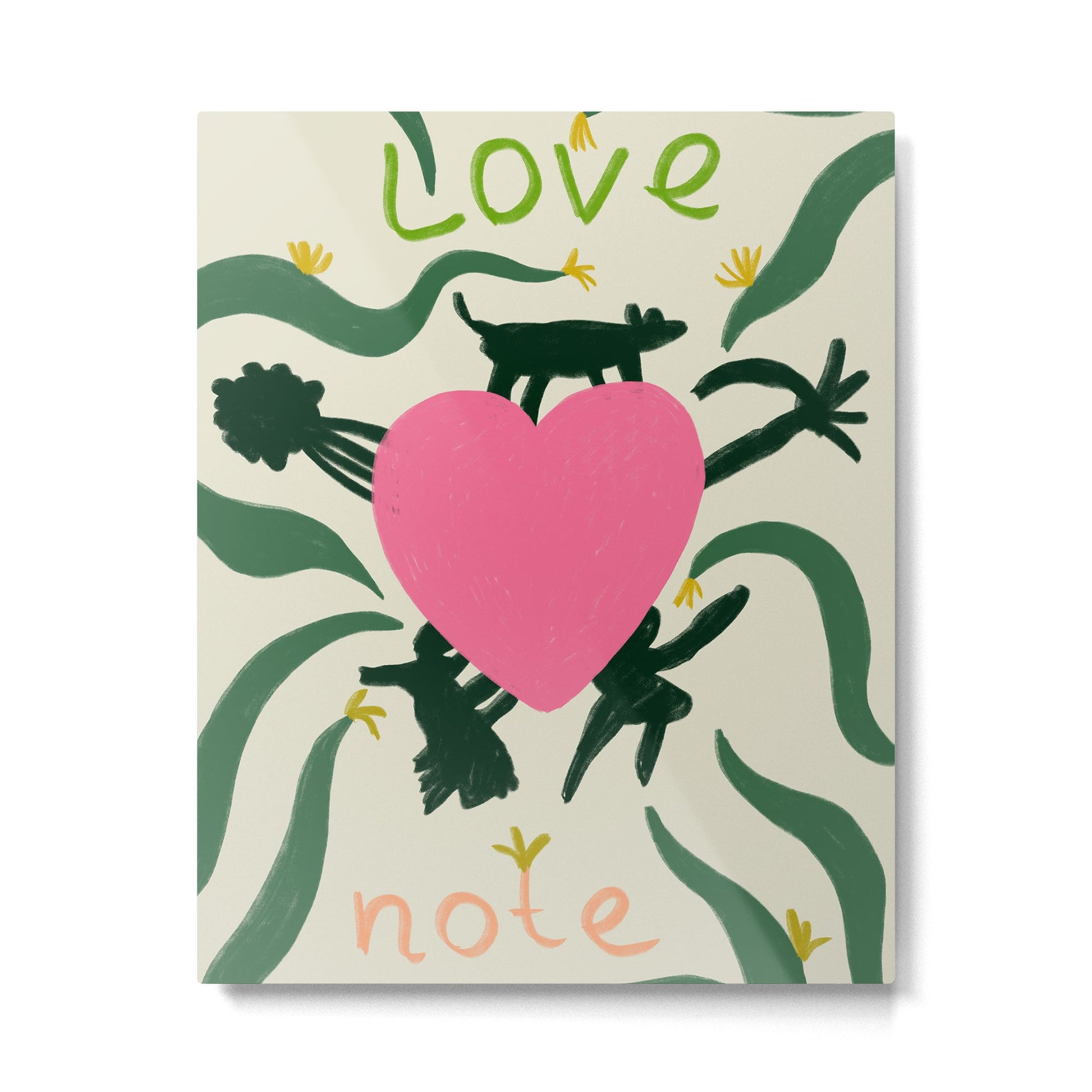 LOVE NOTE Metal Print | TeksDecor