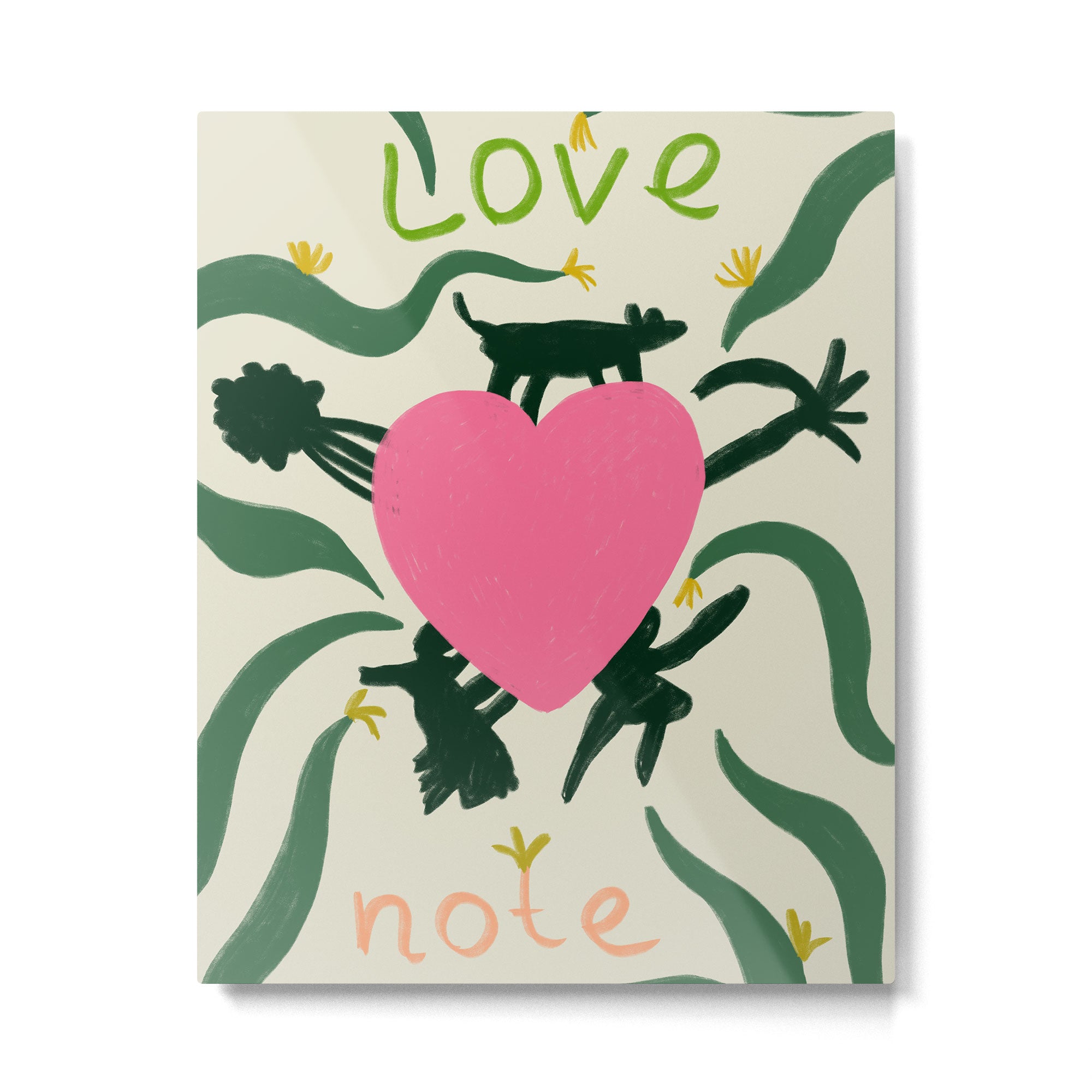 LOVE NOTE Metal Print | TeksDecor