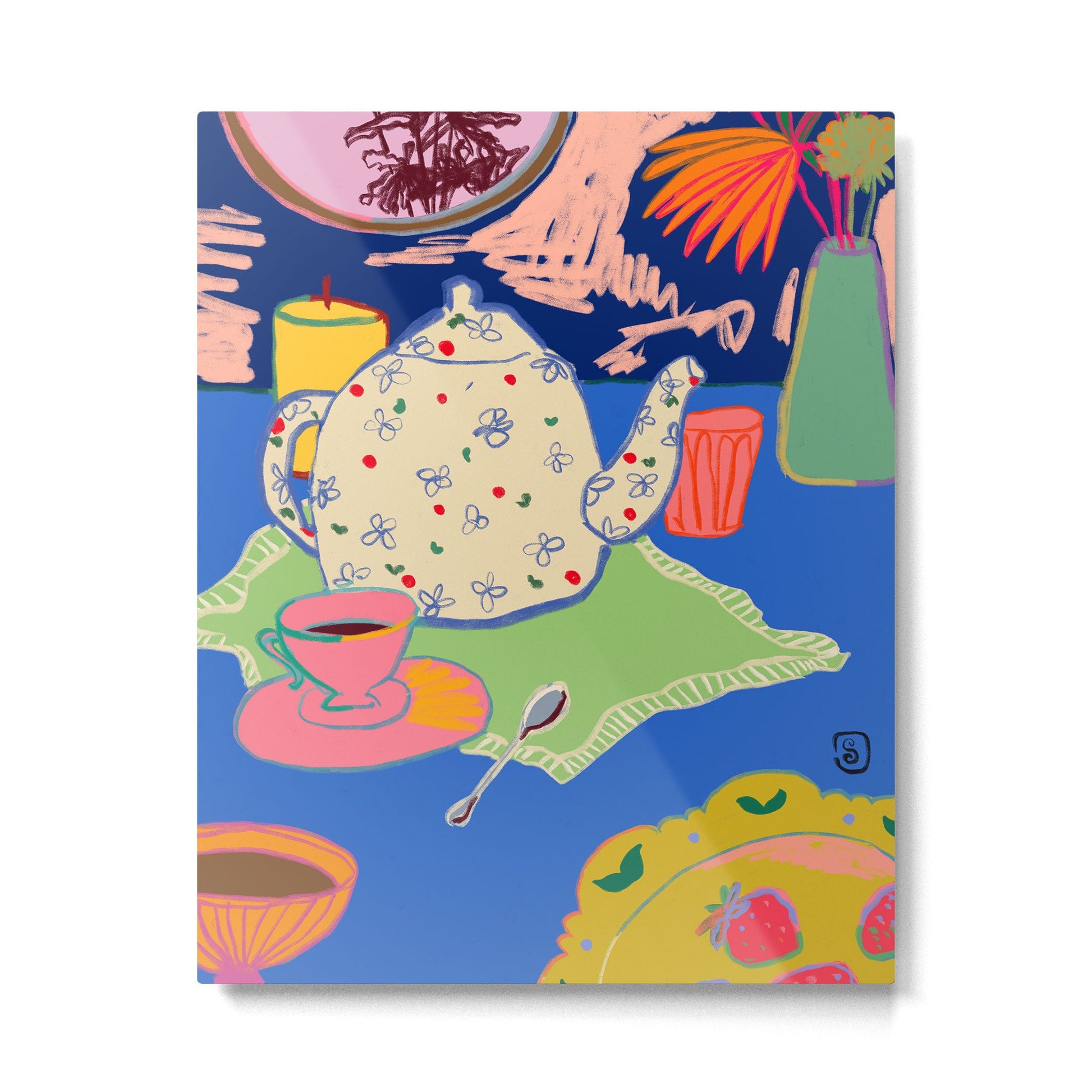 TEA TIME  Metal Print | TeksDecor