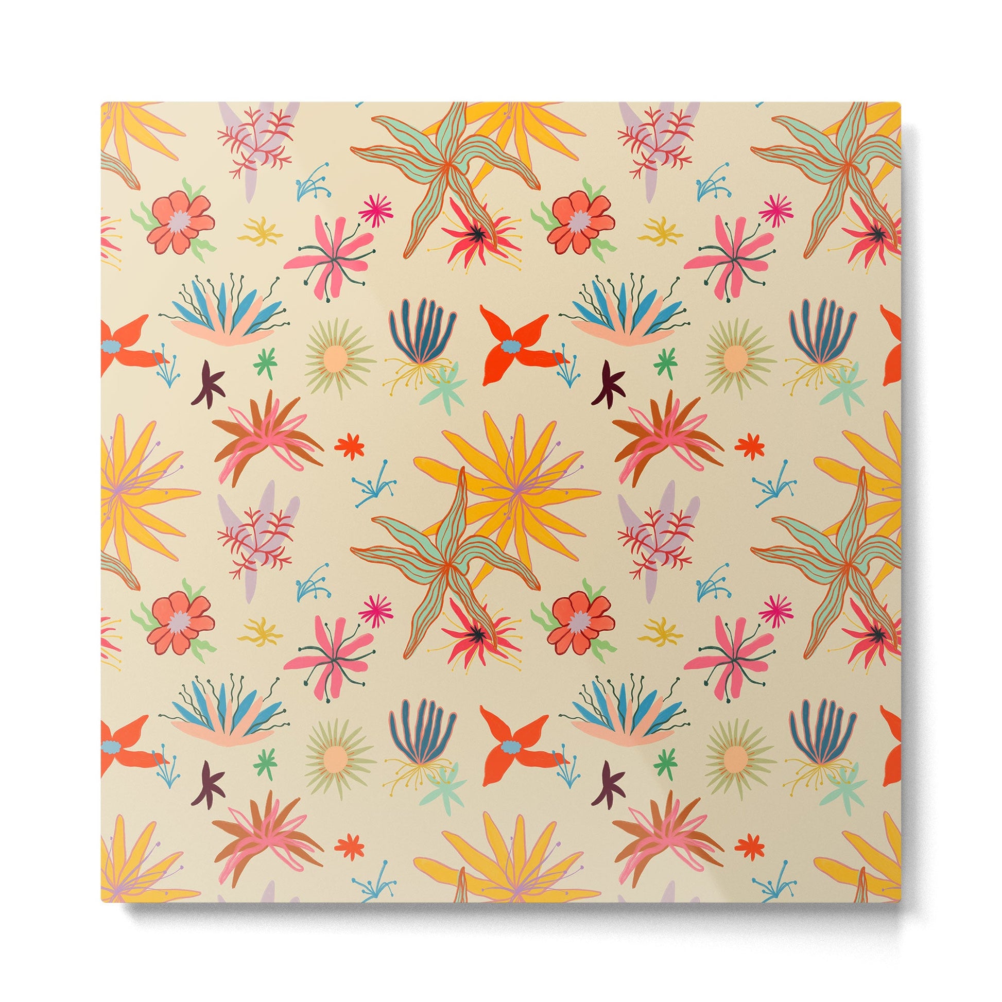 WEIRD FLOWERS Metal Print | TeksDecor
