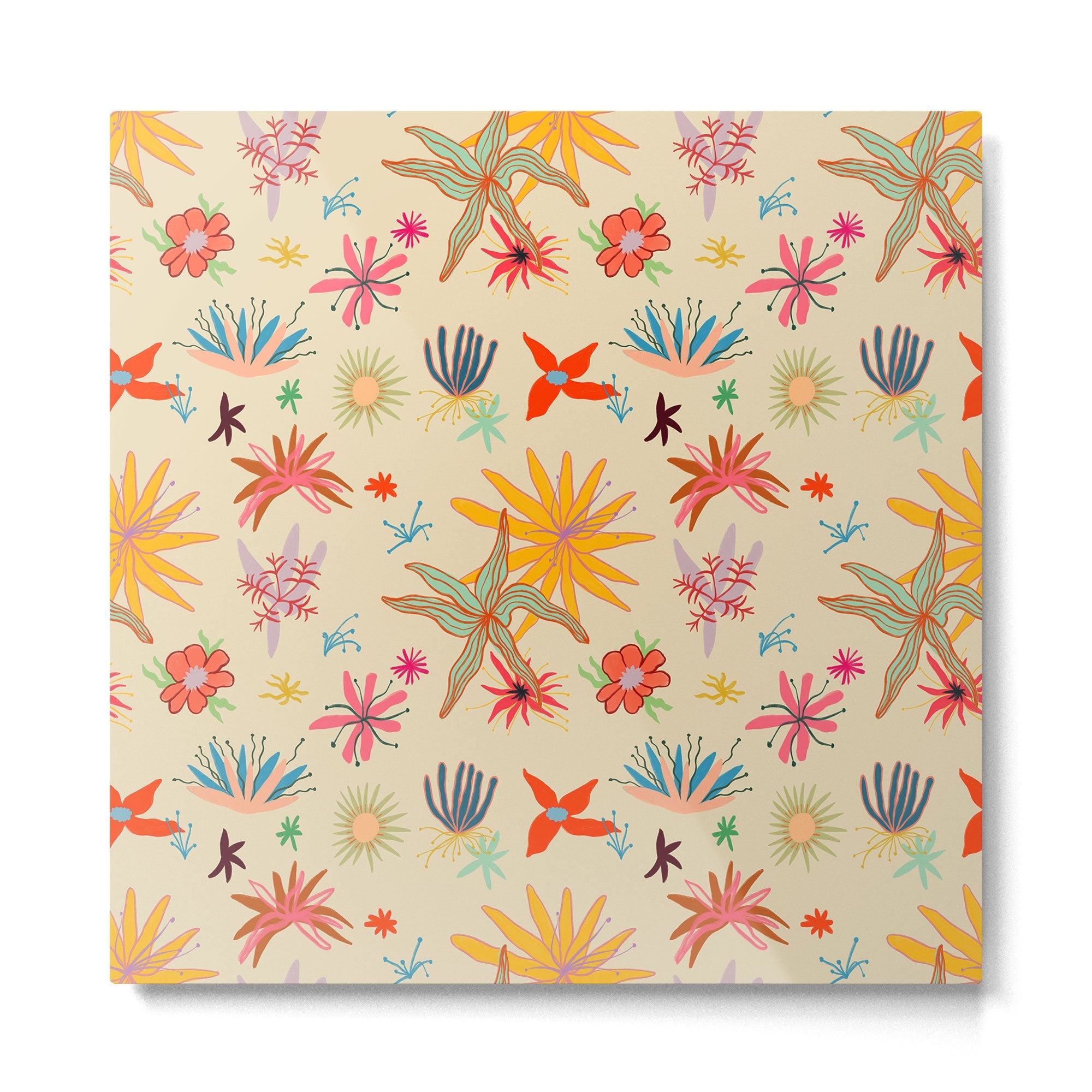 WEIRD FLOWERS Metal Print | TeksDecor