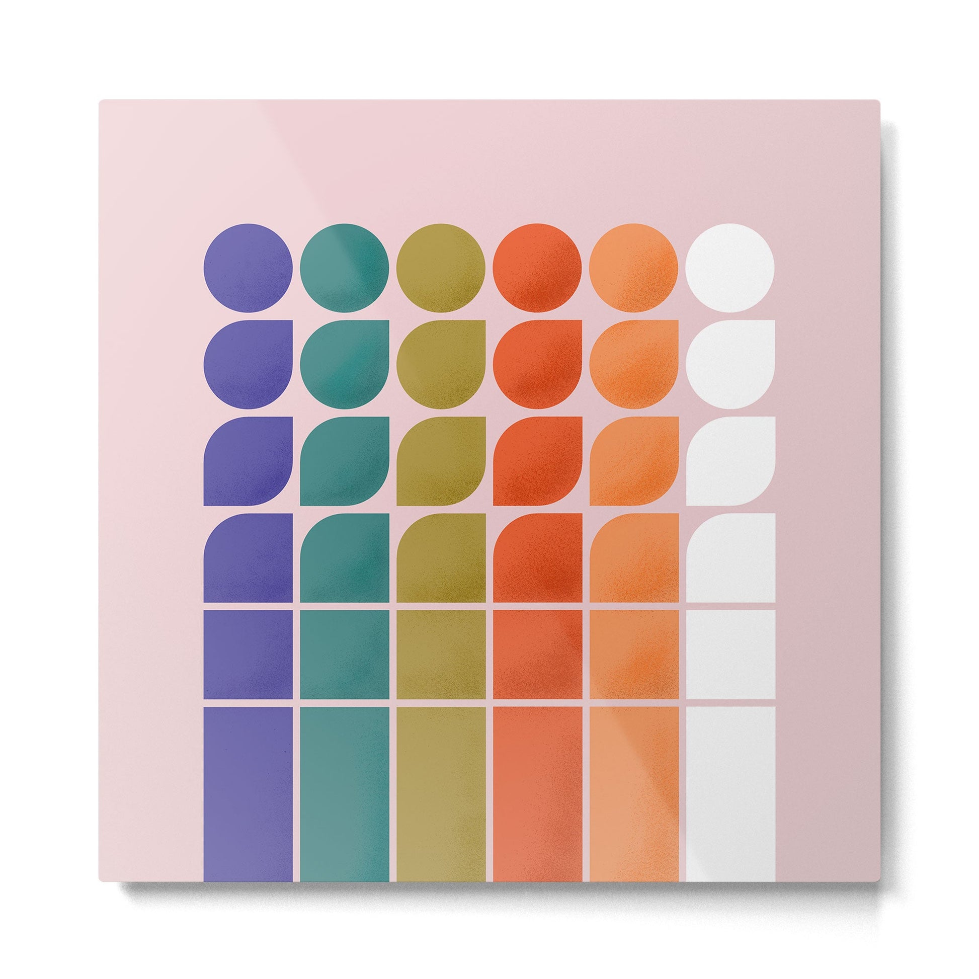 Colorful Changing Shapes Metal Print | TeksDecor