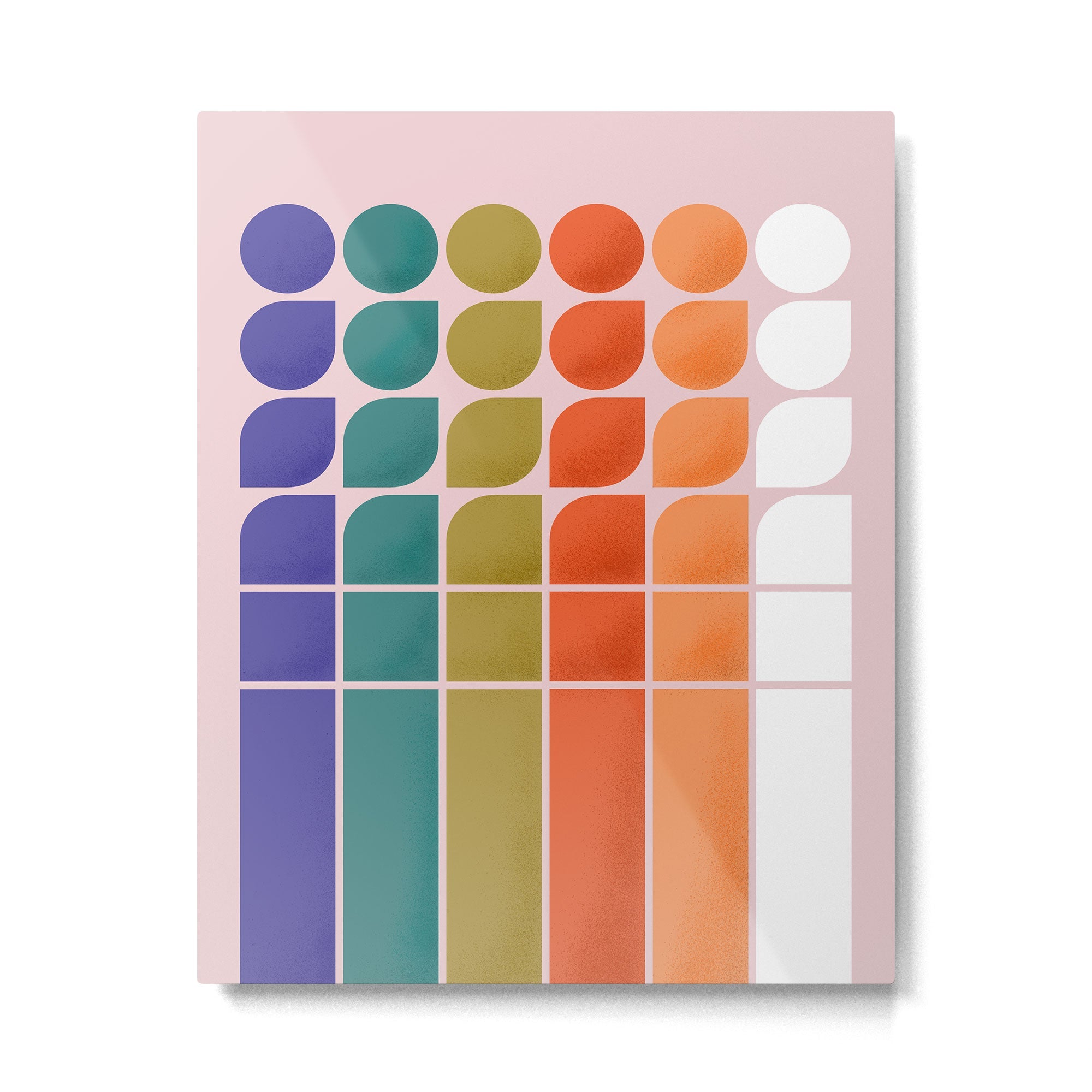 Colorful Changing Shapes Metal Print | TeksDecor