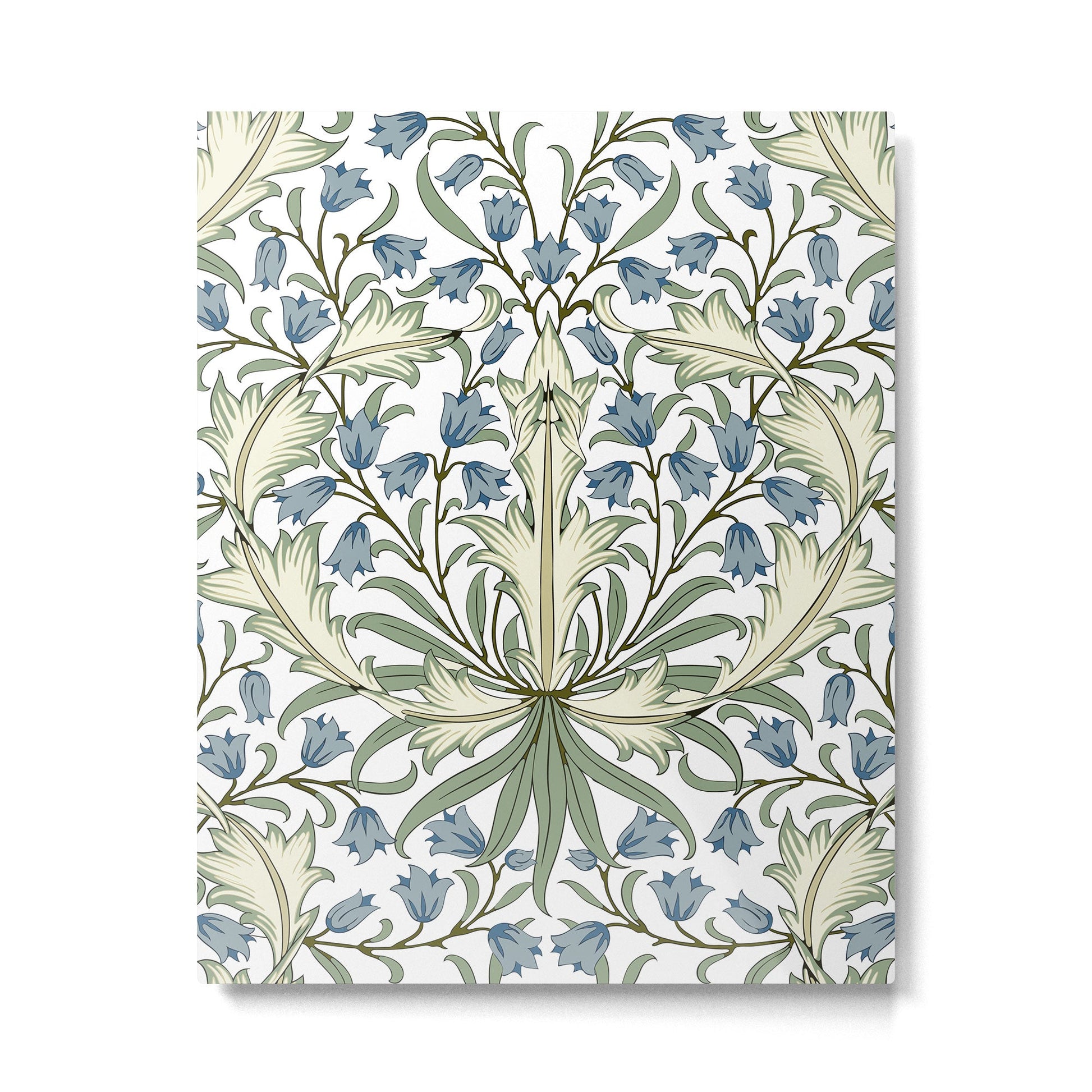 Vintage Bluebell Floral Blue Green by William Morris Metal Print | TeksDecor