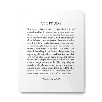 Charles Swindoll Quote, Attitude Metal Print | TeksDecor