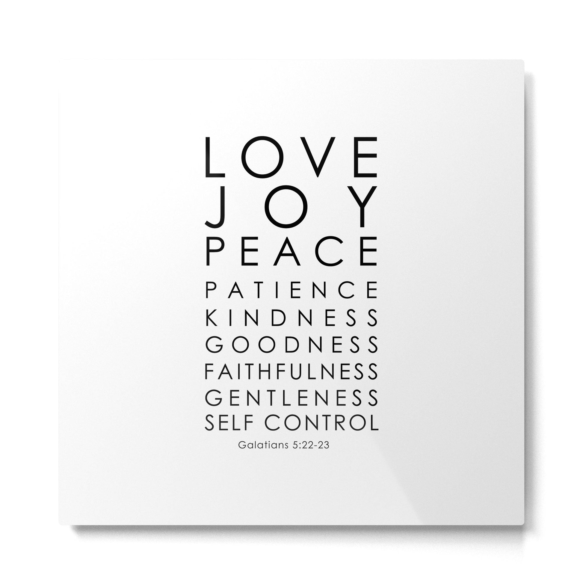 Fruits of the Spirit, Galatians 5:22-23 Metal Print | TeksDecor