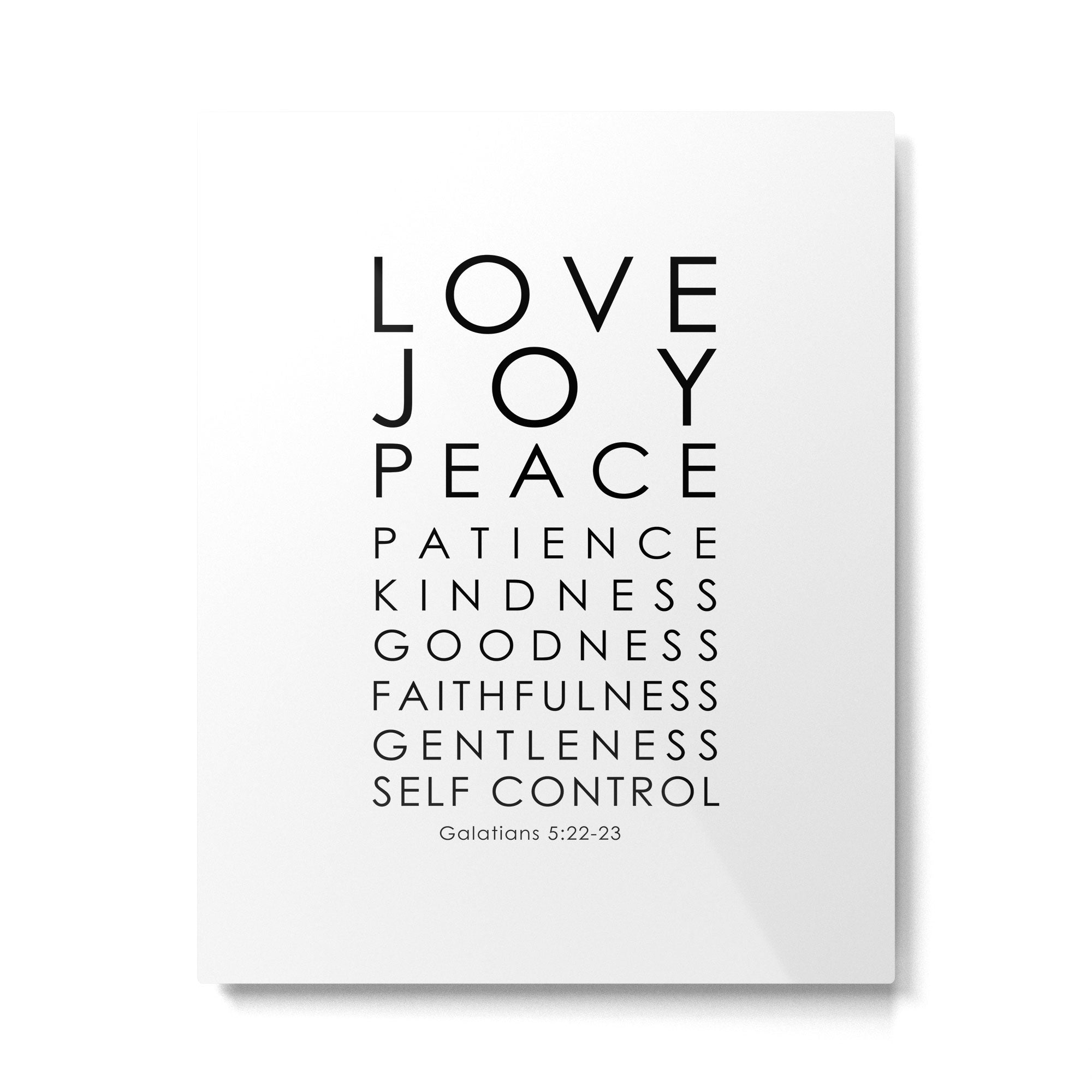 Fruits of the Spirit, Galatians 5:22-23 Metal Print | TeksDecor