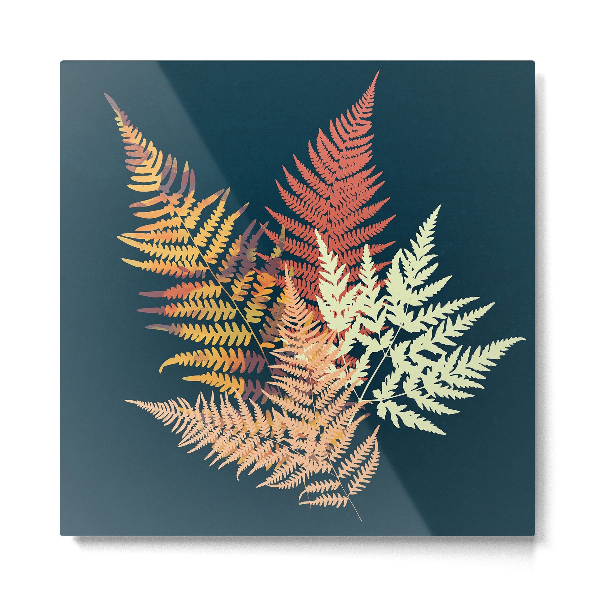Autumn Fern Metal Print | TeksDecor