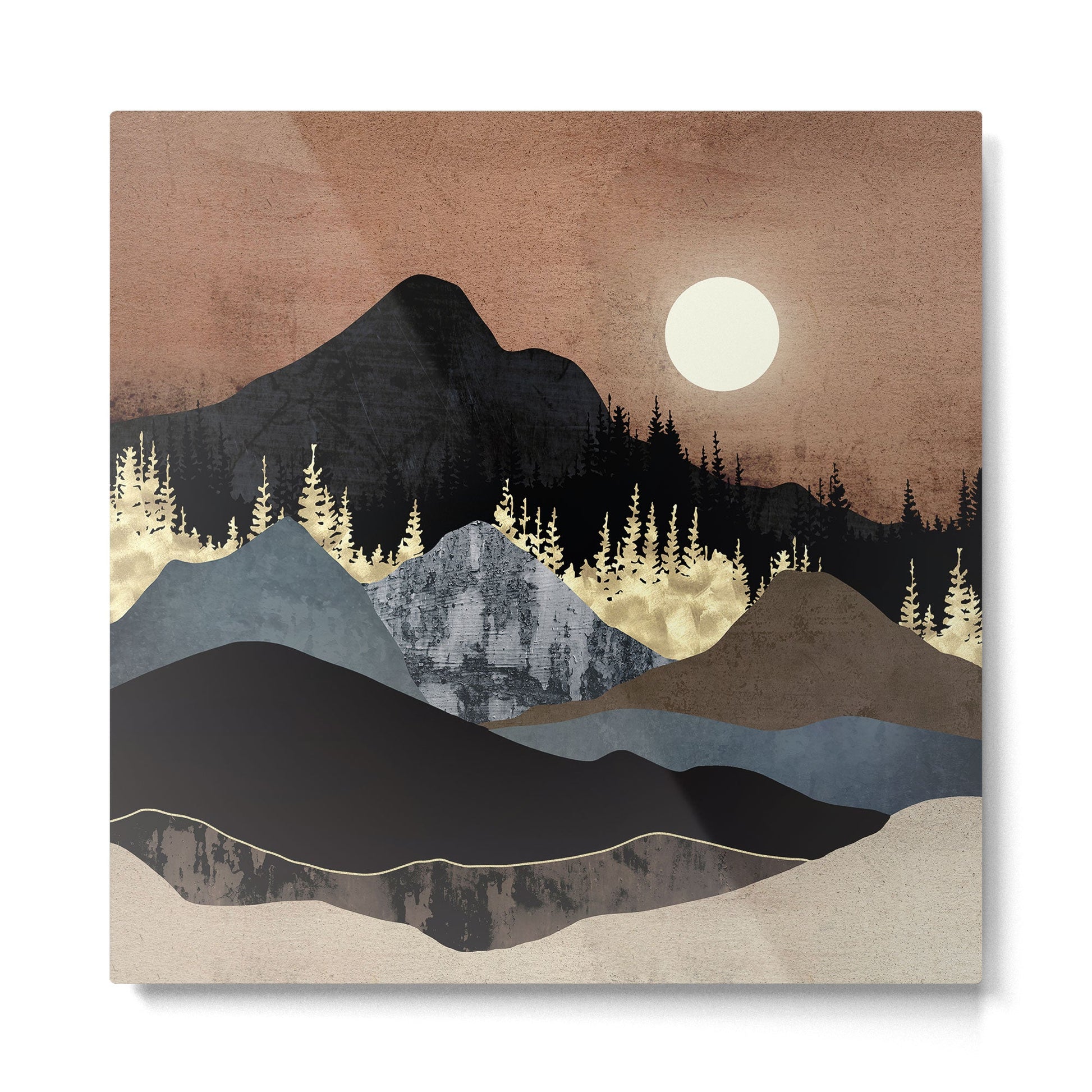 Autumn Mountains Metal Print | TeksDecor
