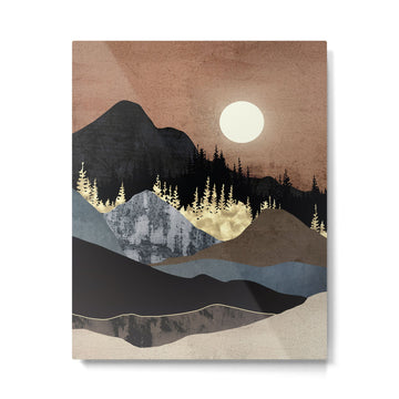 Autumn Mountains Metal Print | TeksDecor