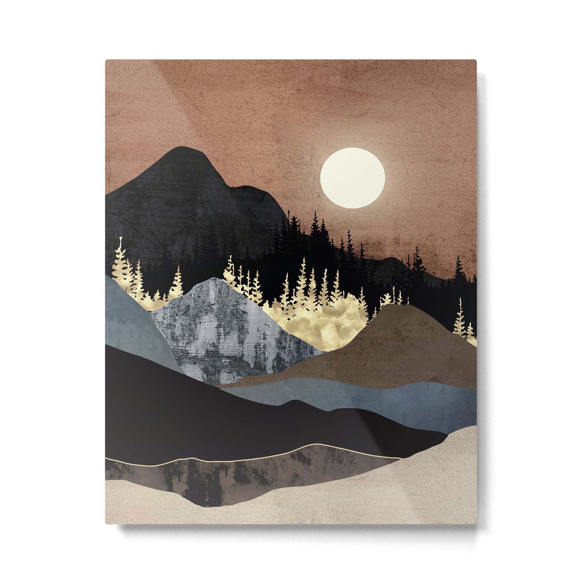 Autumn Mountains Metal Print | TeksDecor