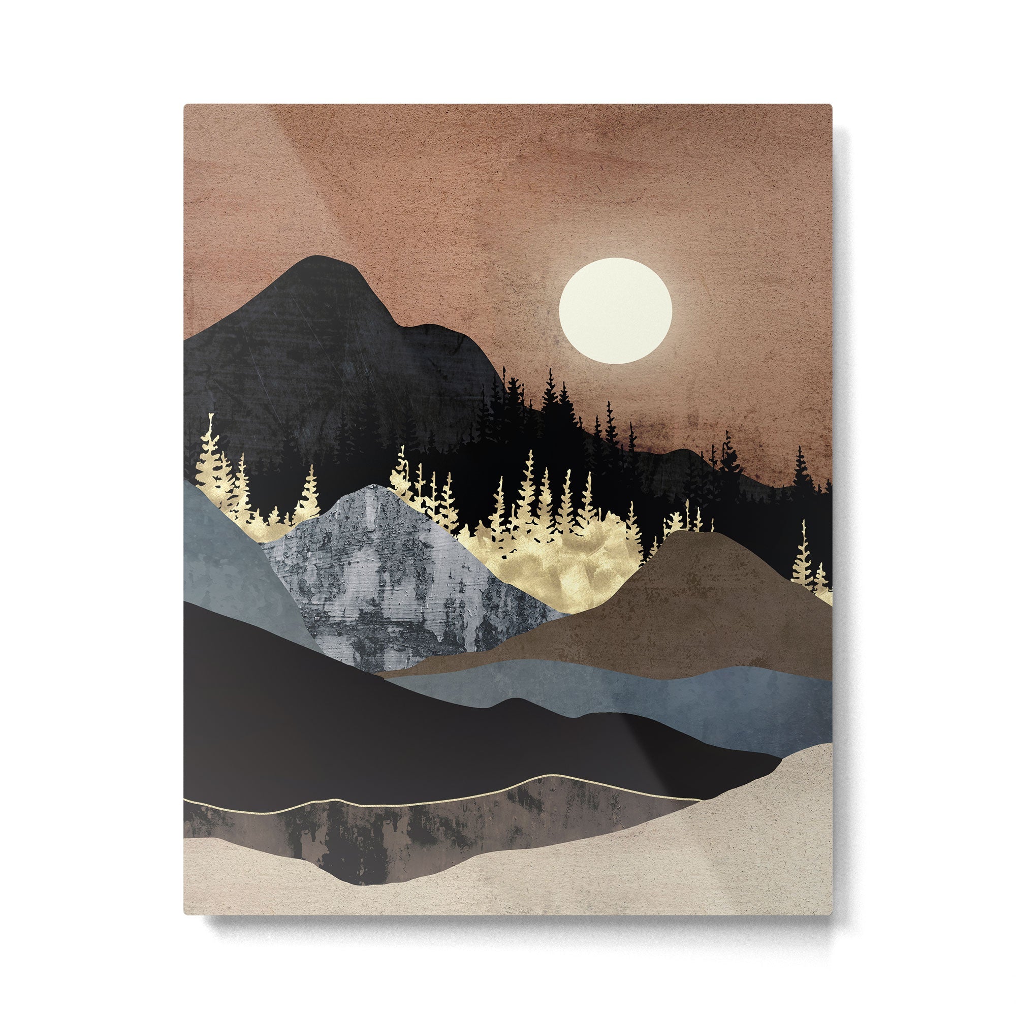 Autumn Mountains Metal Print | TeksDecor