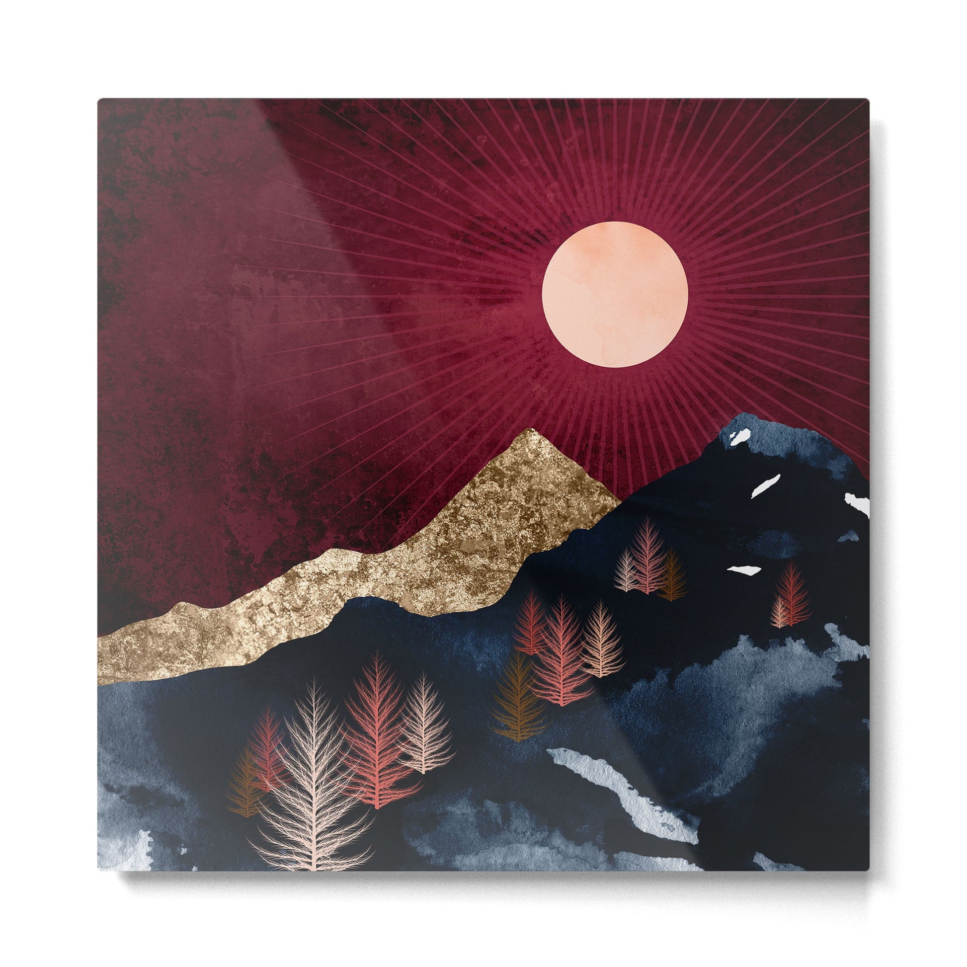 Autumn Night Metal Print | TeksDecor