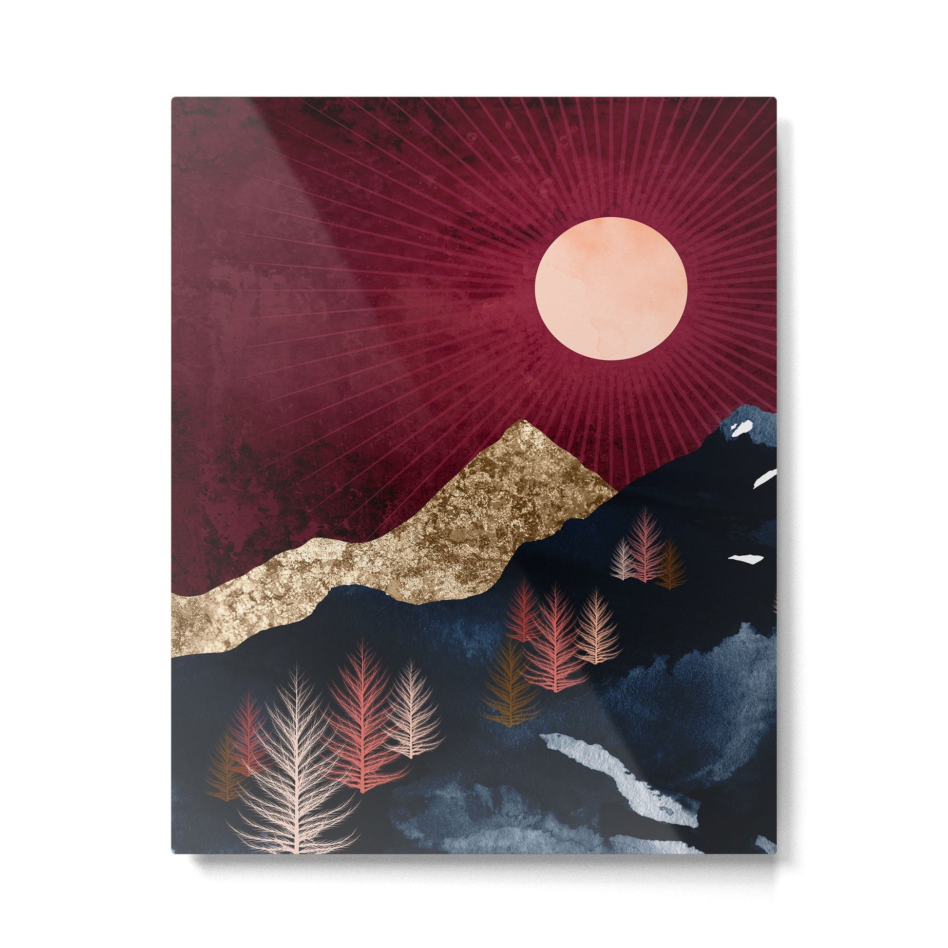 Autumn Night Metal Print | TeksDecor