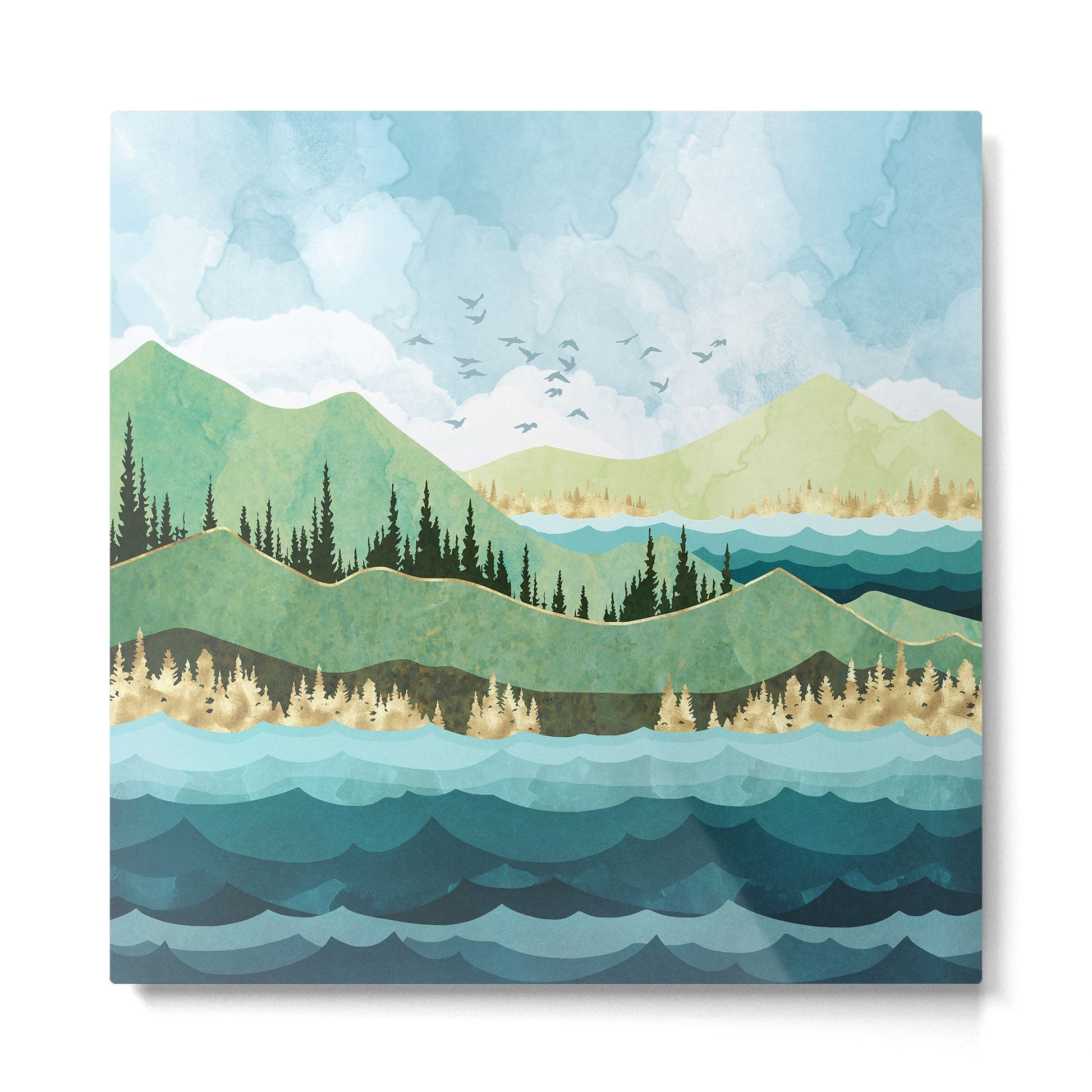 Autumn Shore Metal Print | TeksDecor