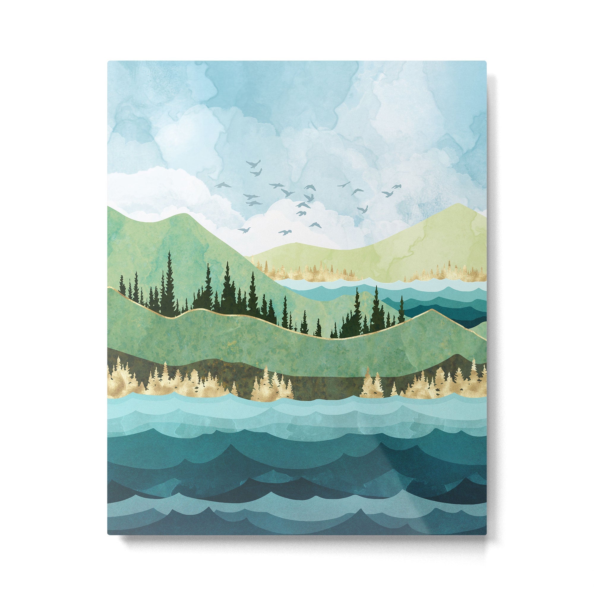 Autumn Shore Metal Print | TeksDecor