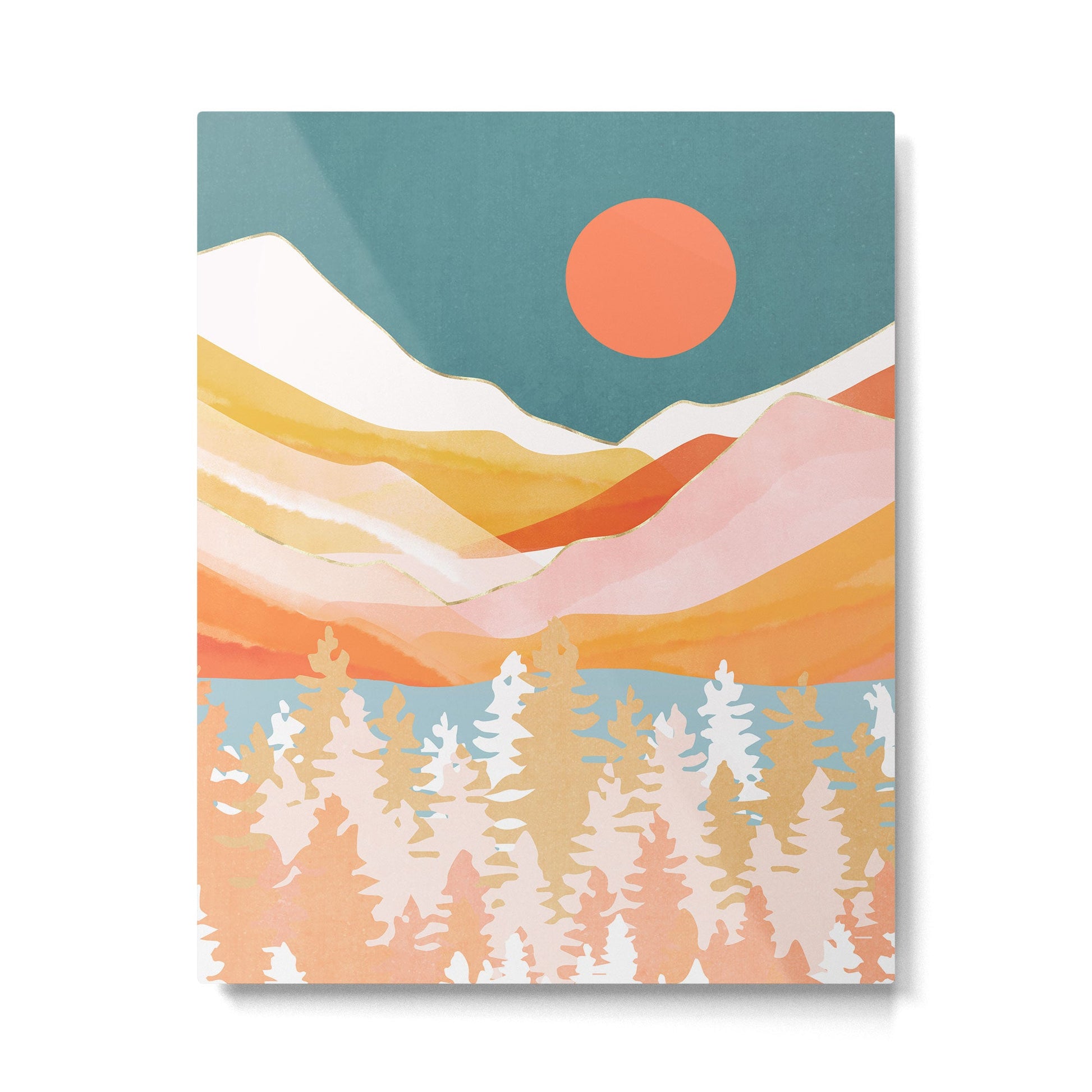 Citrus Mountains Metal Print | TeksDecor
