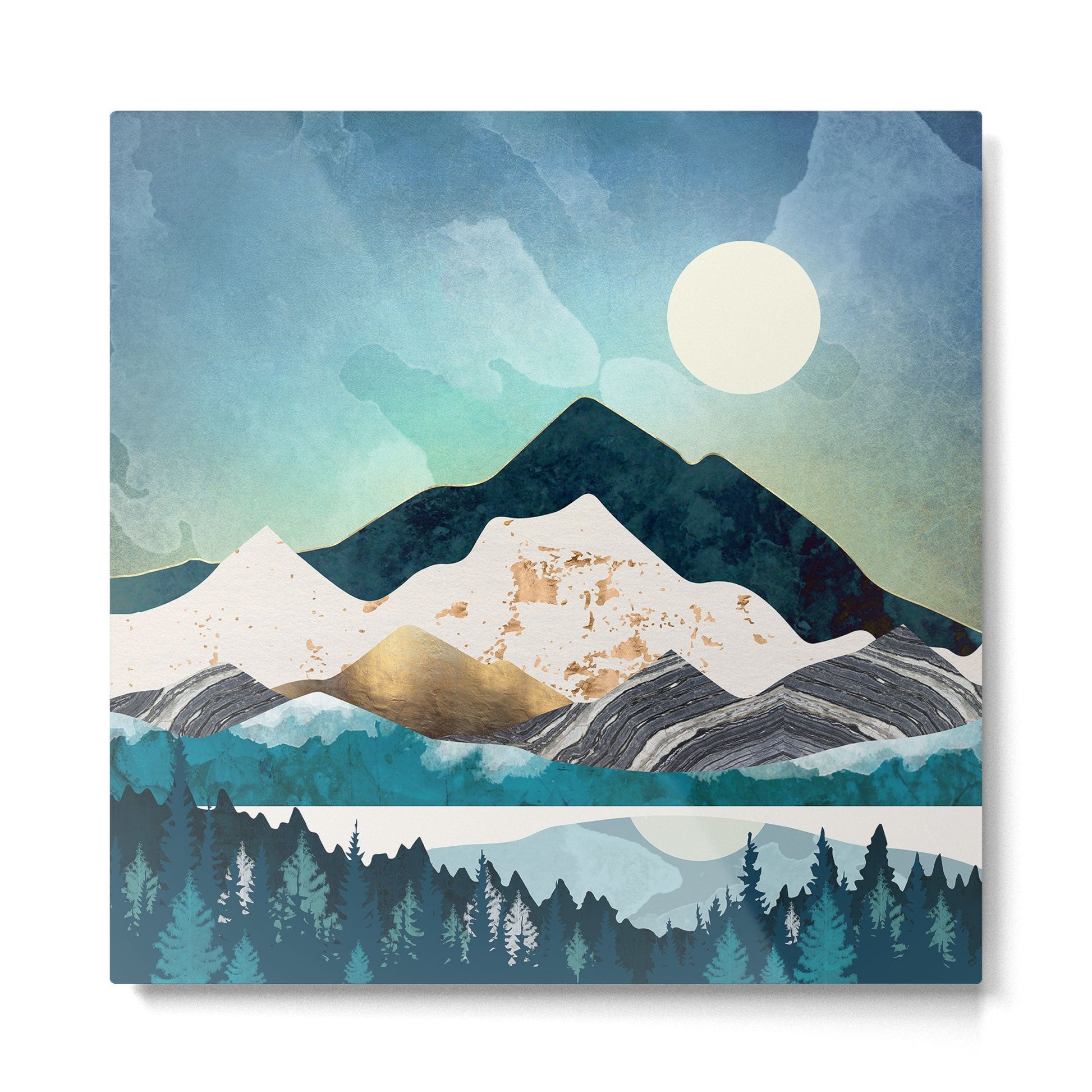 Evening Forest Metal Print | TeksDecor