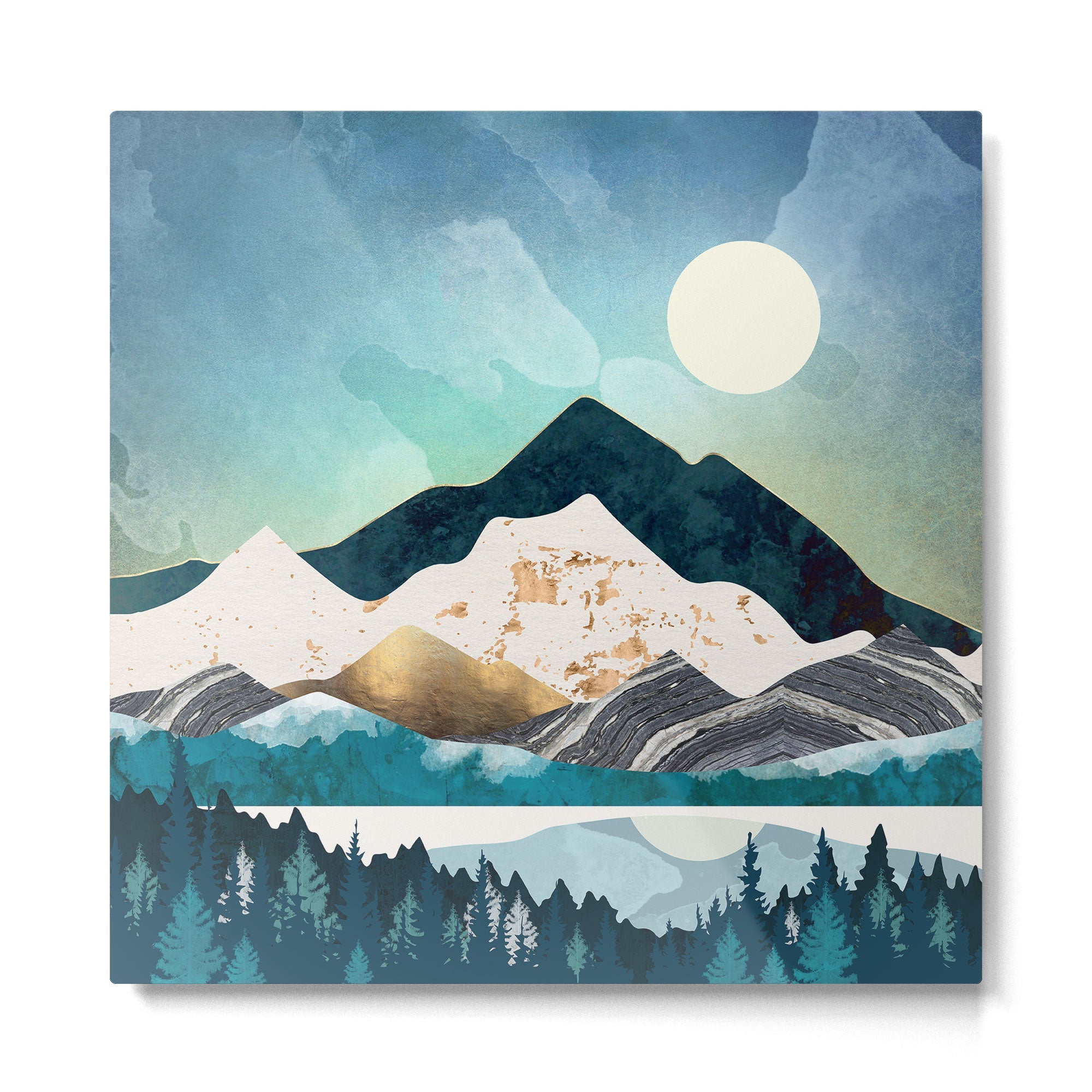 Evening Forest Metal Print | TeksDecor