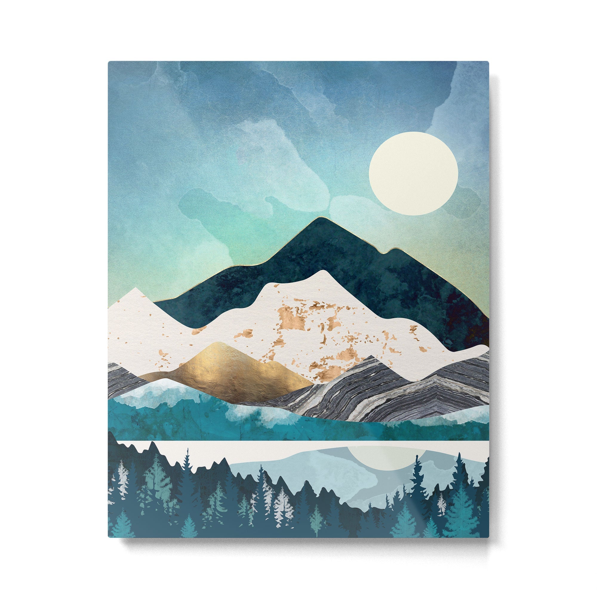 Evening Forest Metal Print | TeksDecor