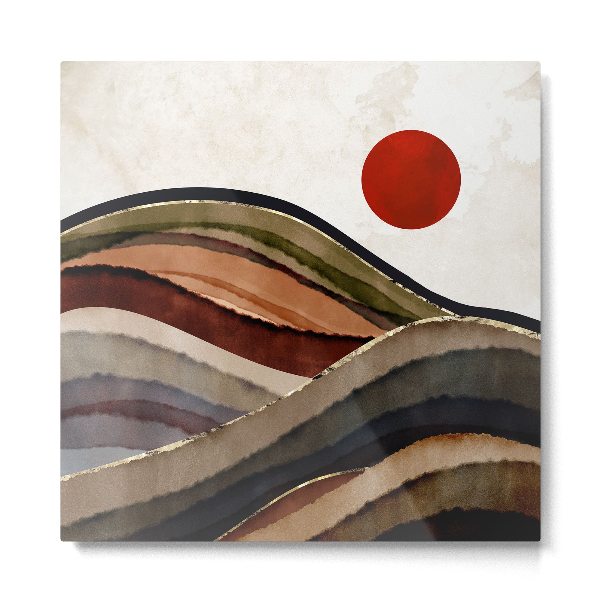 Fall Abstract Metal Print | TeksDecor