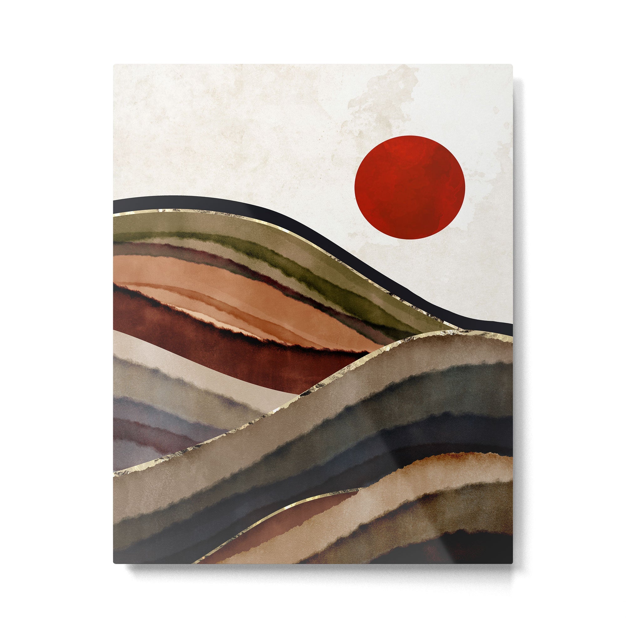 Fall Abstract Metal Print | TeksDecor