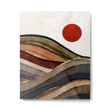 Fall Abstract Metal Print | TeksDecor