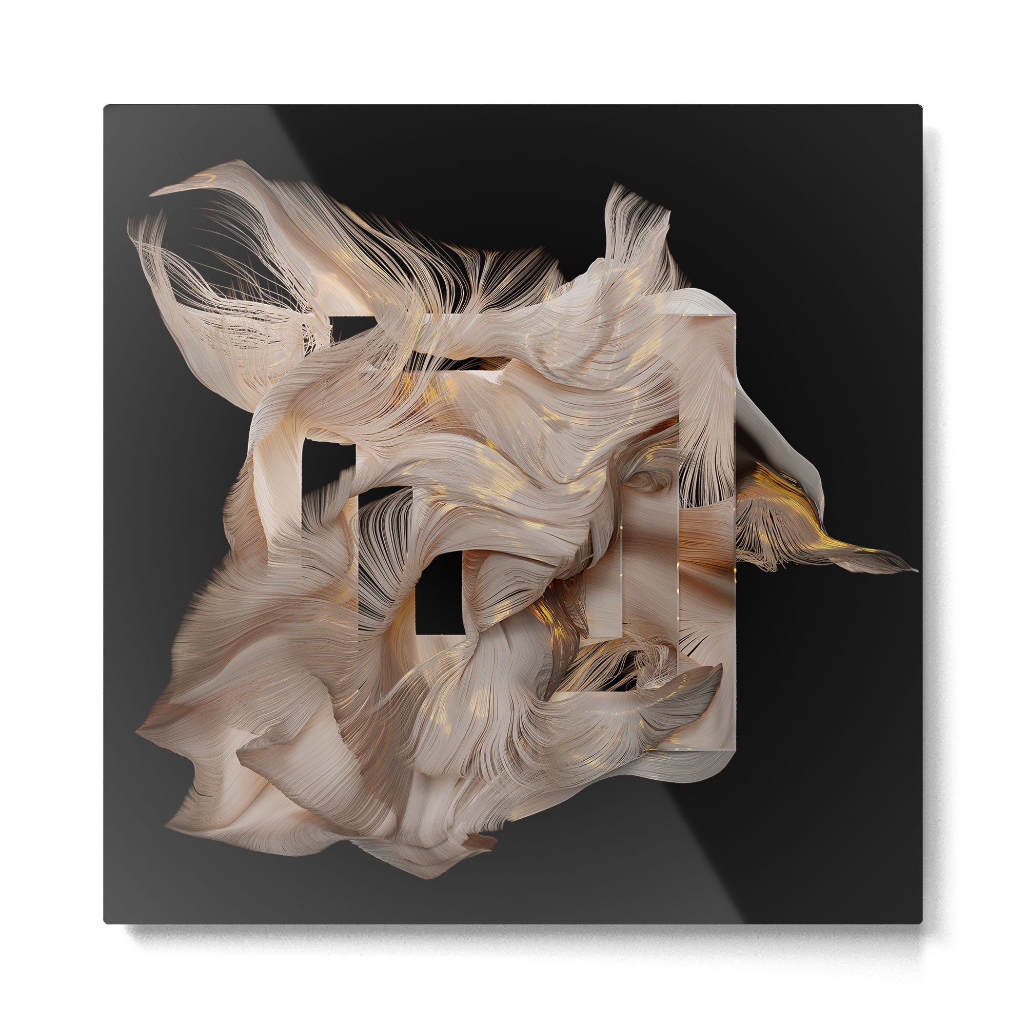 Flow Abstract II Metal Print | TeksDecor