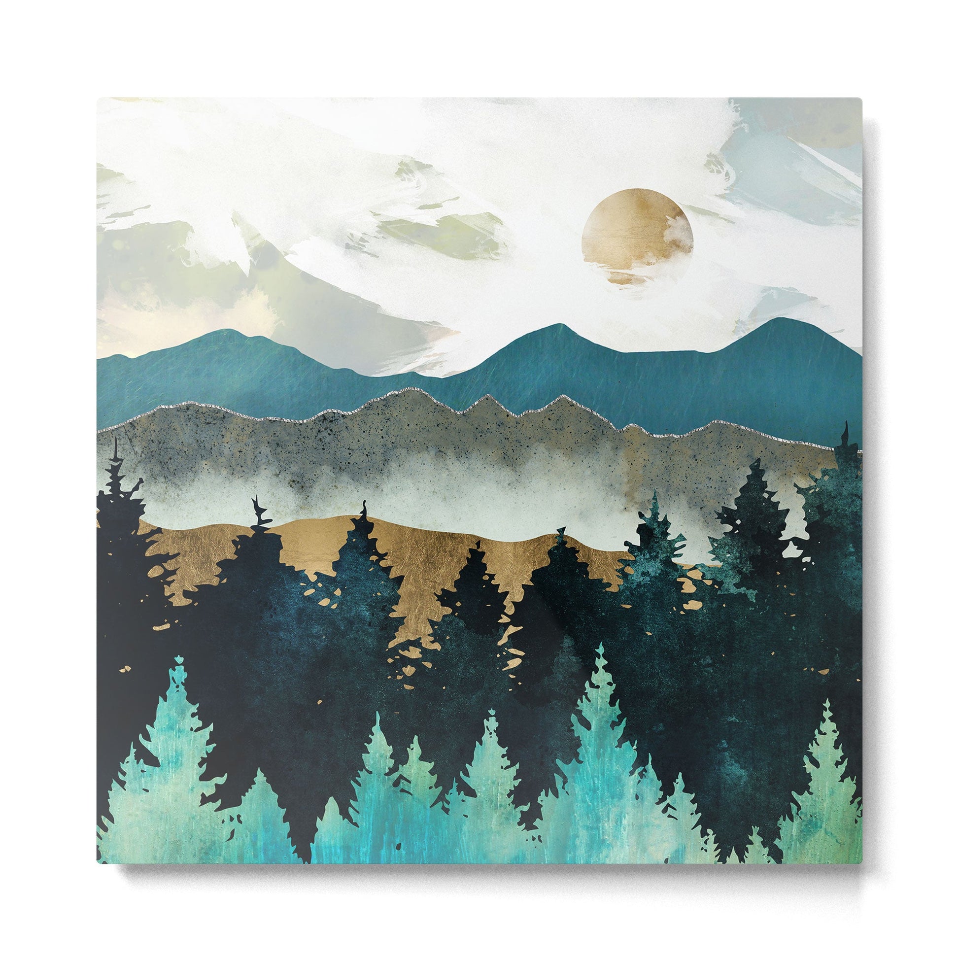 Forest Mist - Custom Horizontal Metal Print | TeksDecor