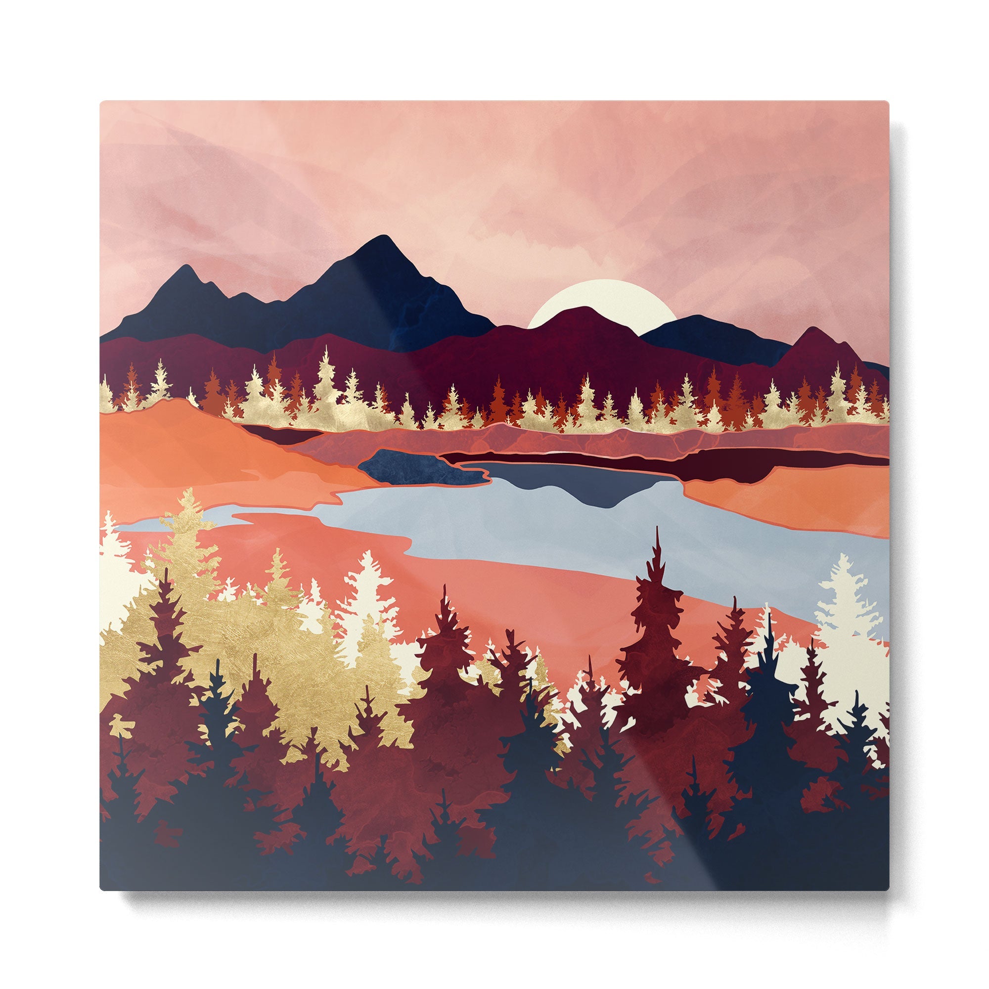 Grapefruit Sky Metal Print | TeksDecor