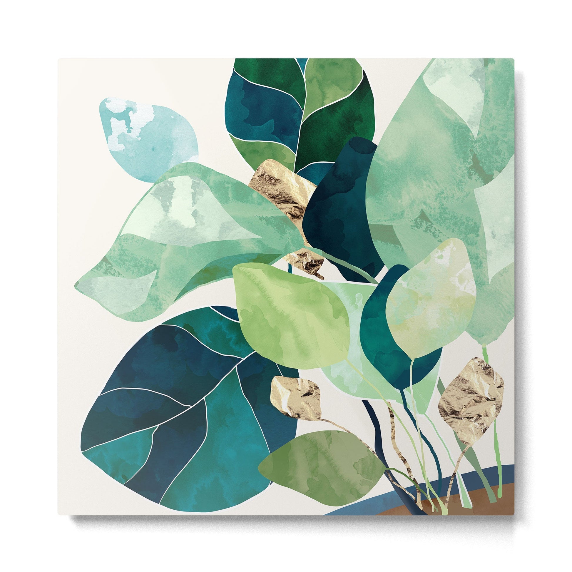 Indigo Plant II Metal Print | TeksDecor