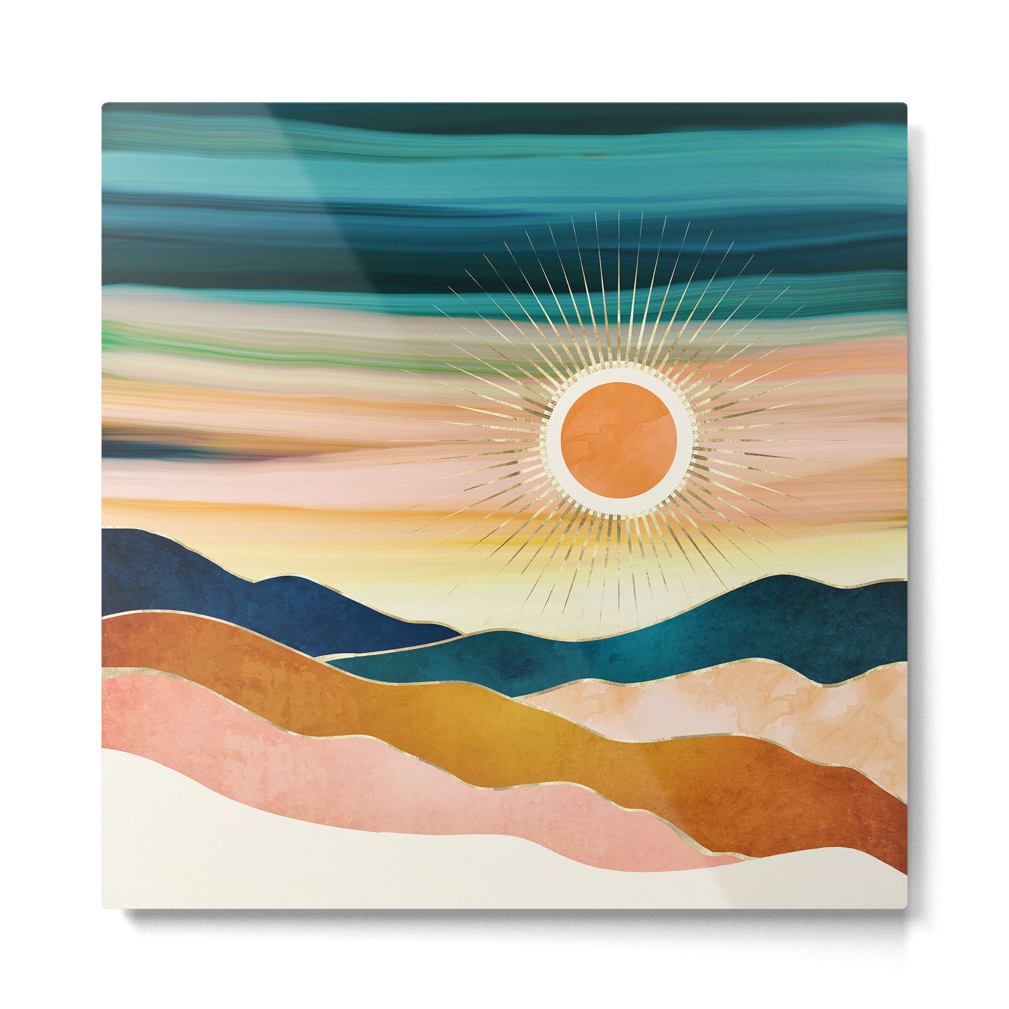 Jewel Dusk Metal Print | TeksDecor