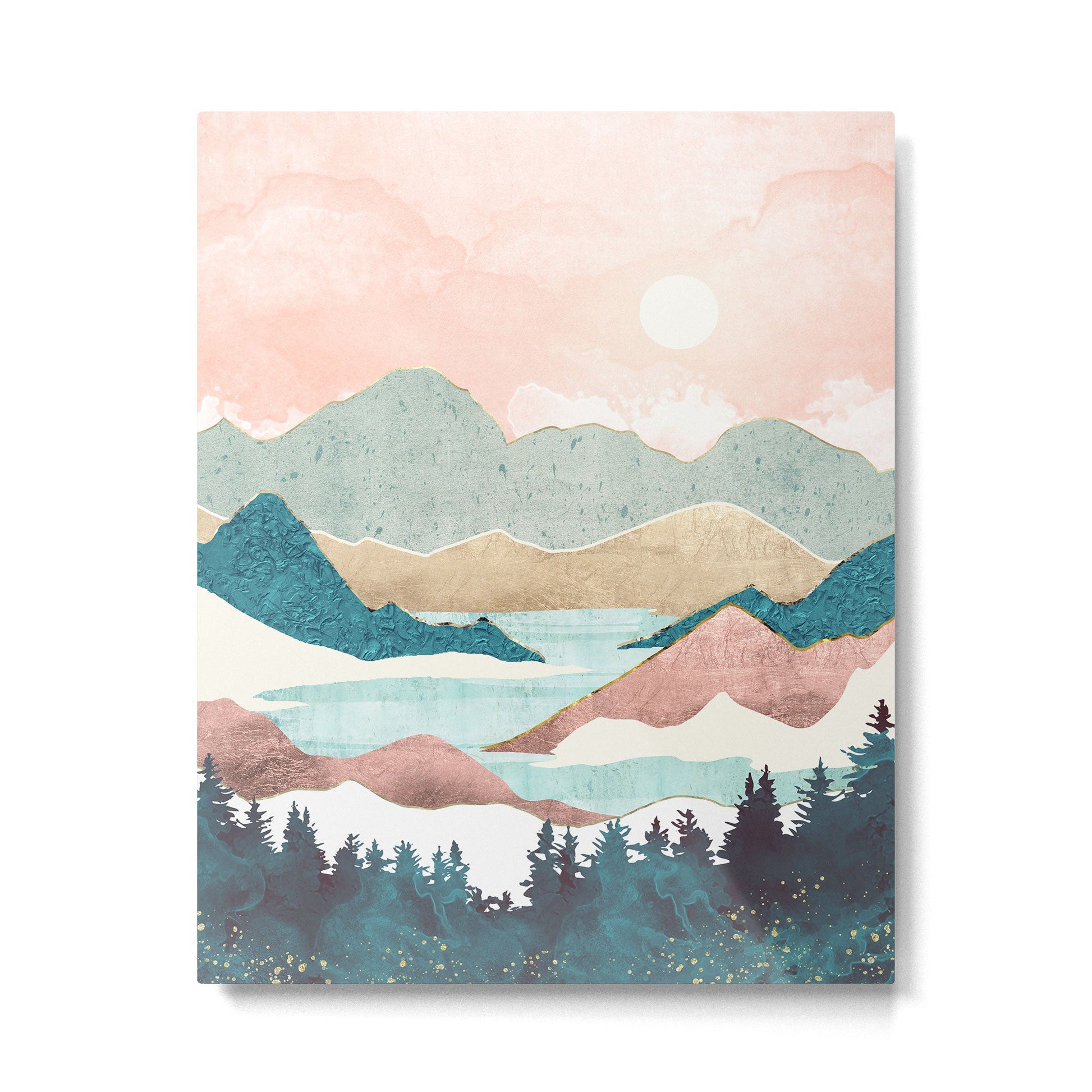Lake Sunrise II Metal Print | TeksDecor