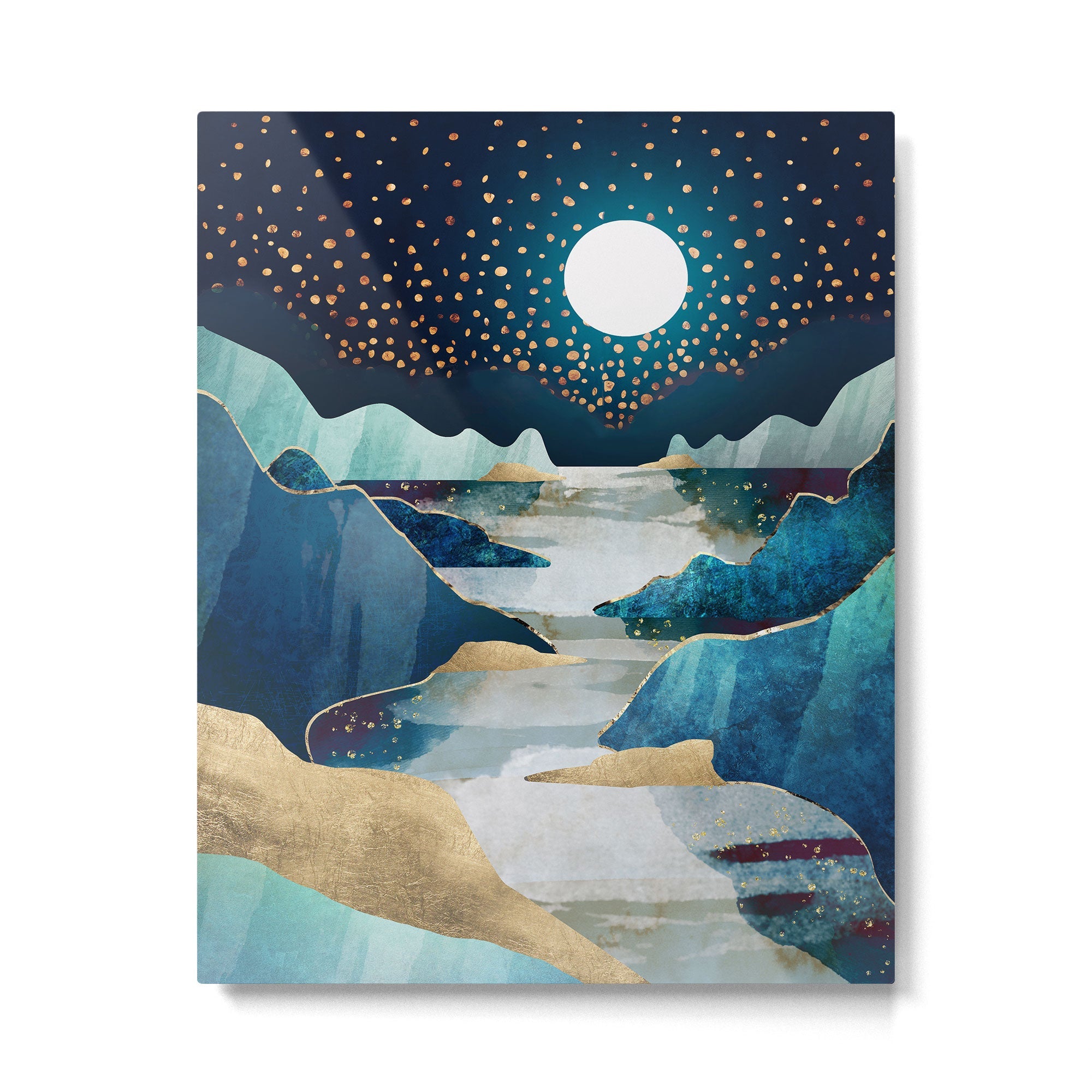 Moon Glow - Horizontal  Metal Print | TeksDecor