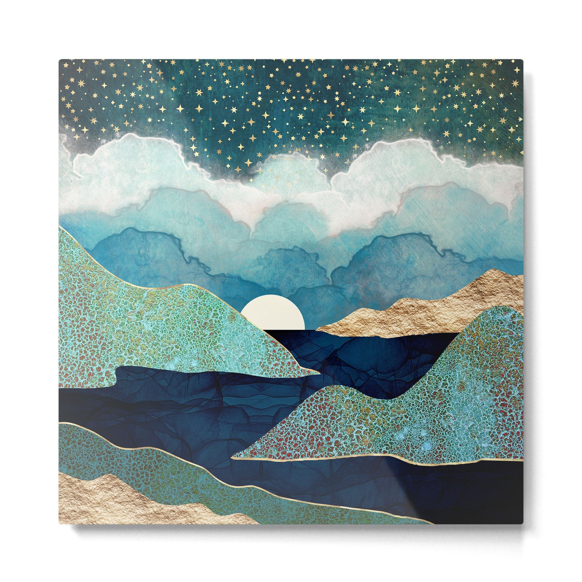 Ocean Clouds Metal Print | TeksDecor