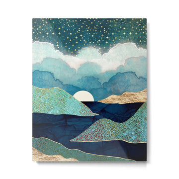 Ocean Clouds Metal Print | TeksDecor
