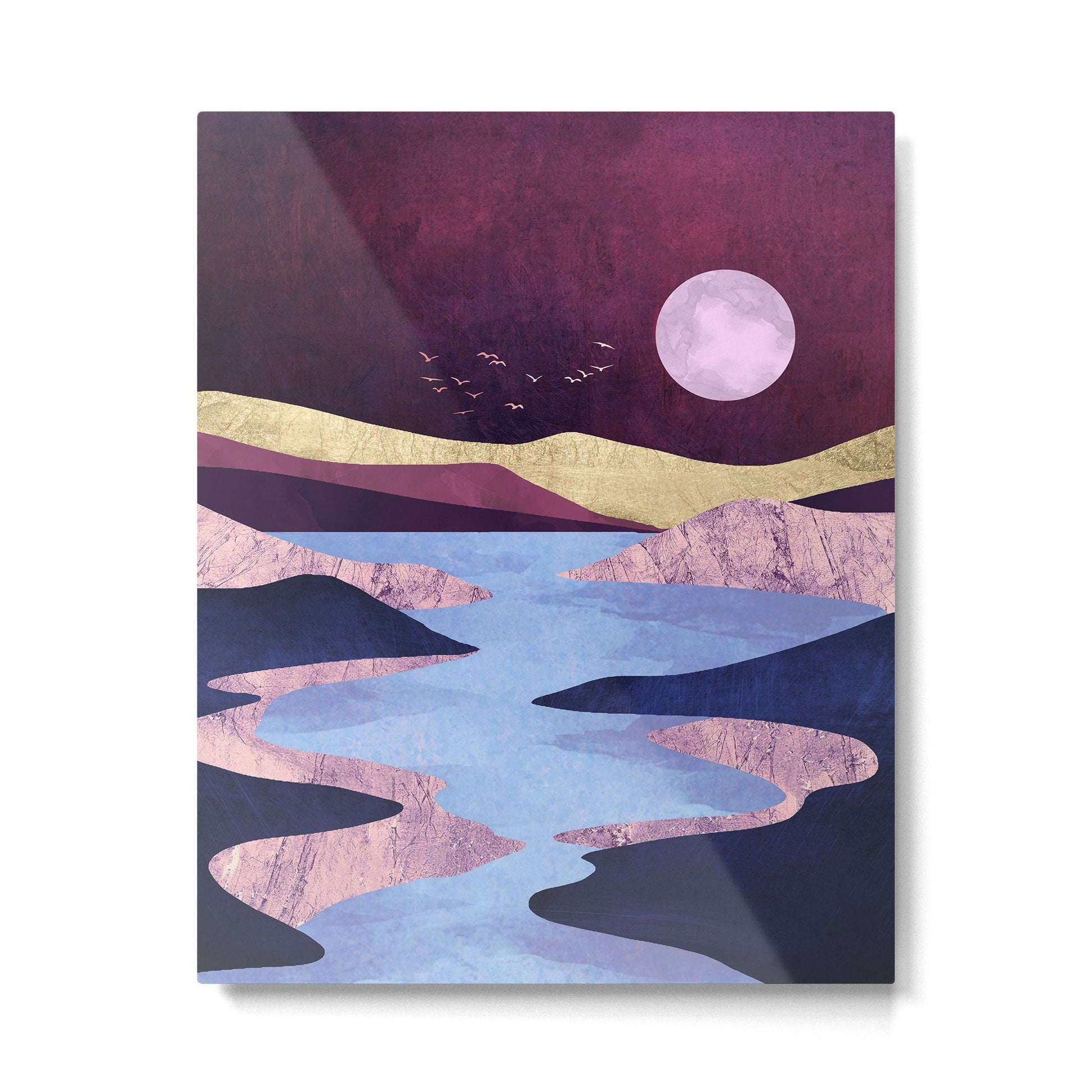 Periwinkle River Metal Print | TeksDecor