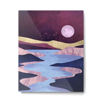 Periwinkle River Metal Print | TeksDecor