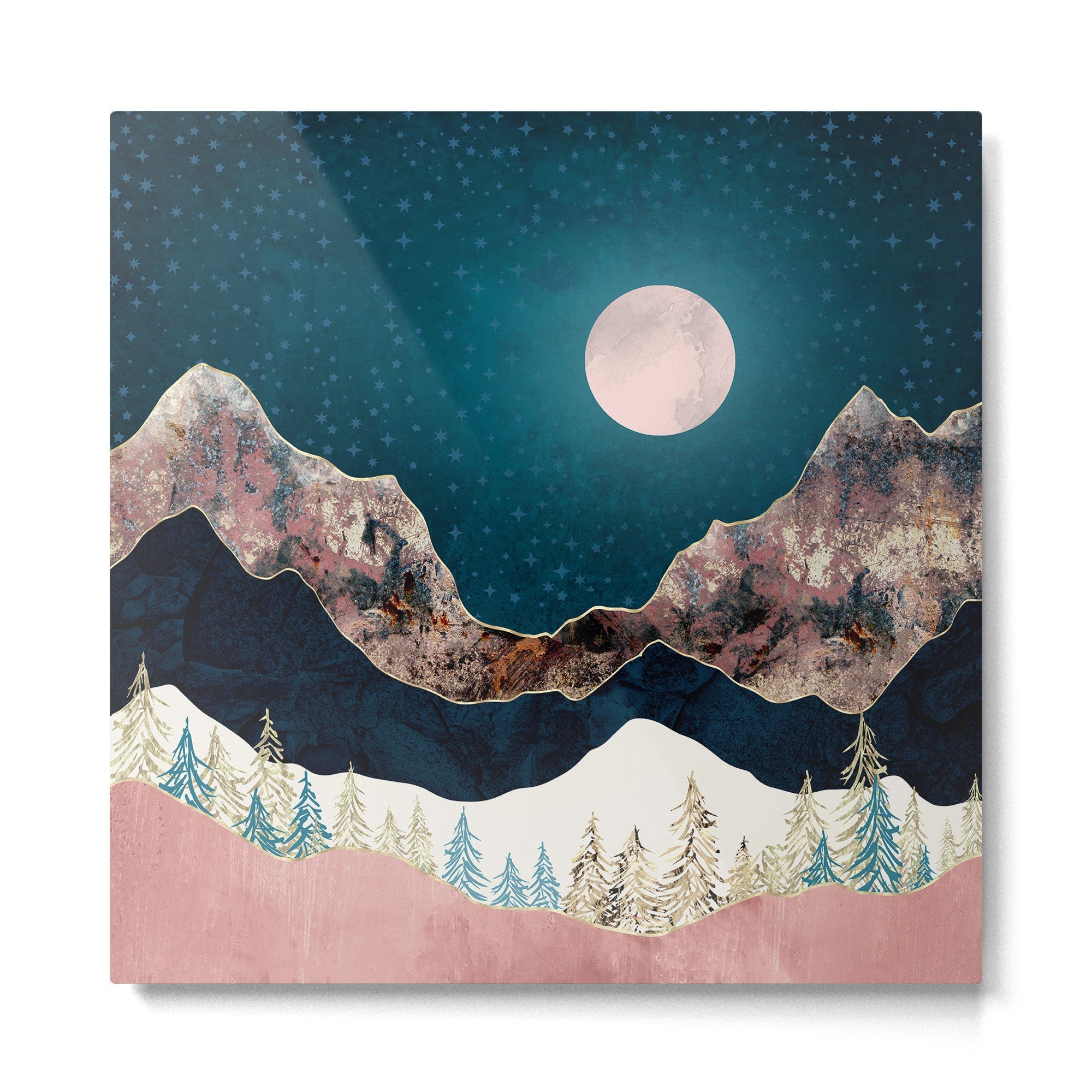 Pine Vista Metal Print | TeksDecor