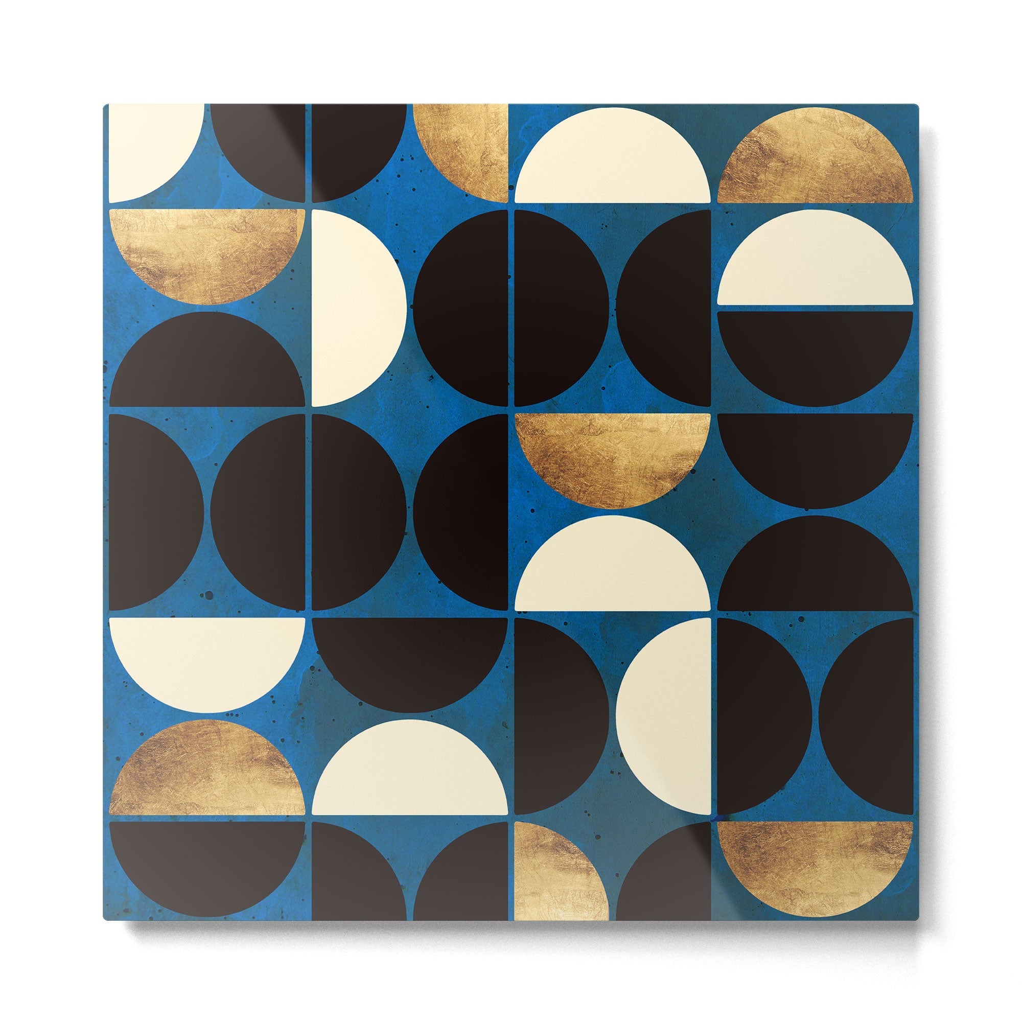 Retro Moon Metal Print | TeksDecor
