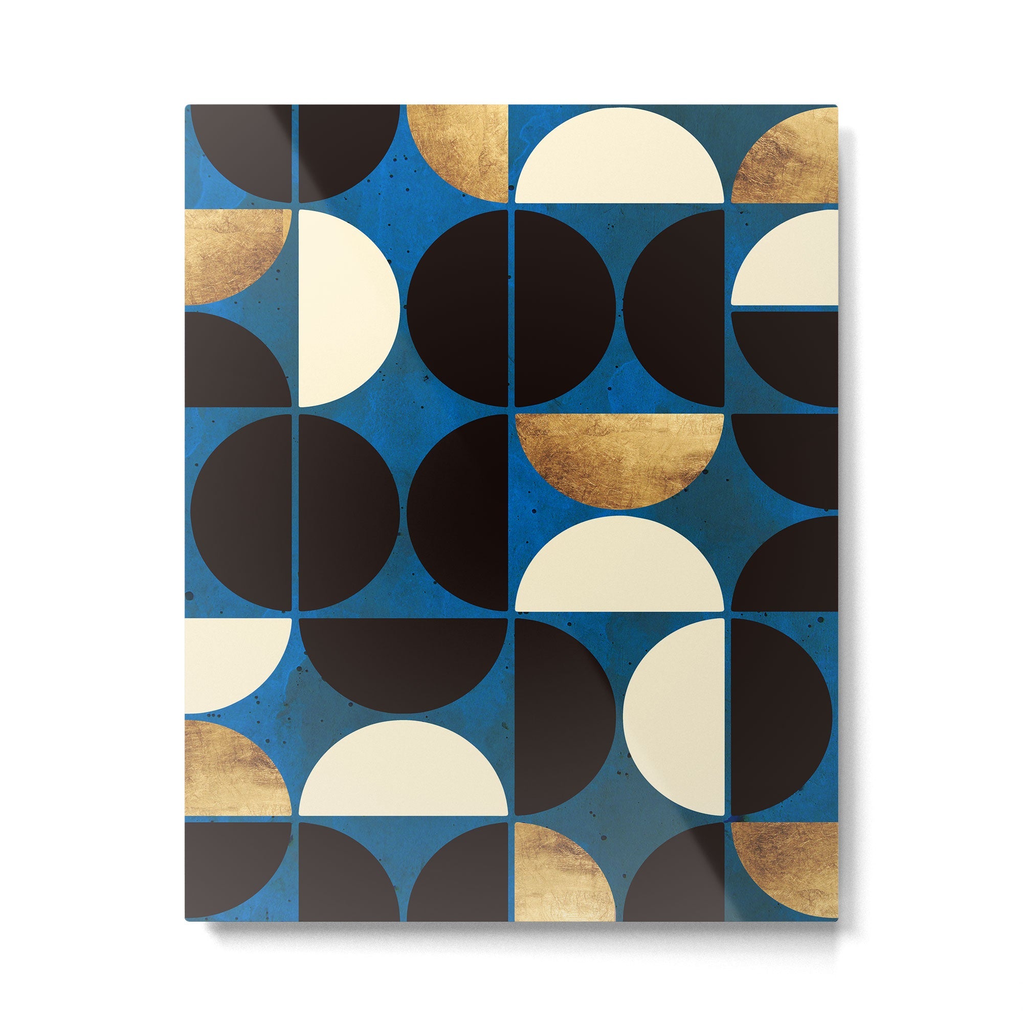 Retro Moon Metal Print | TeksDecor