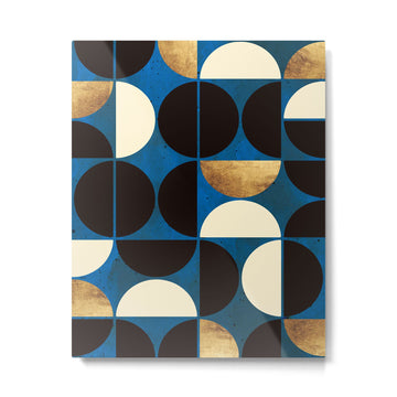 Retro Moon Metal Print | TeksDecor