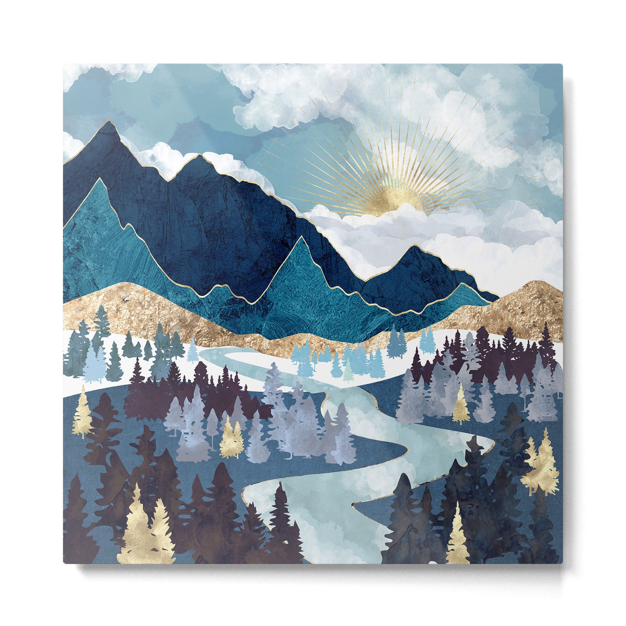Valley Sunrise Metal Print | TeksDecor