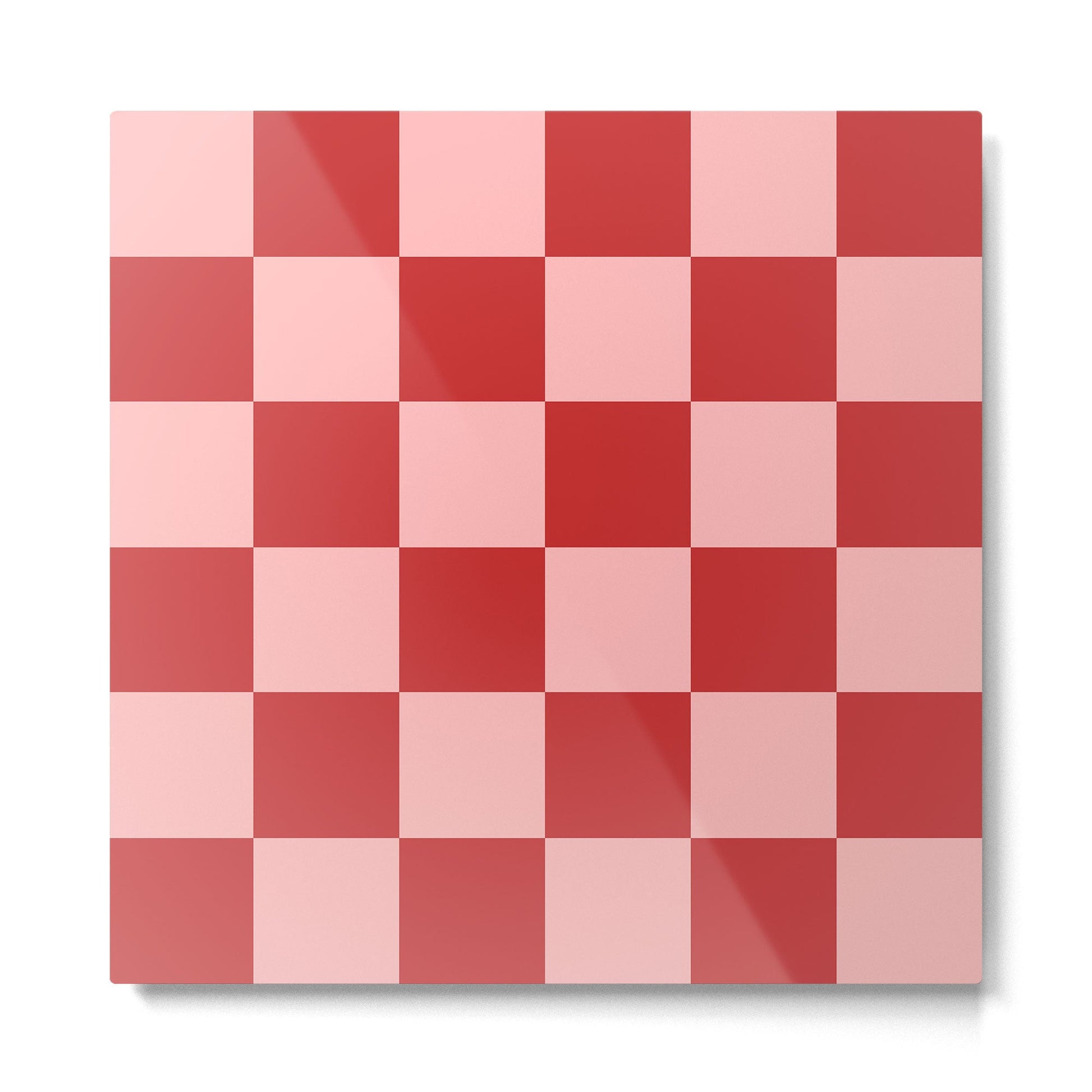 Checkered (Strawberry) Metal Print | TeksDecor