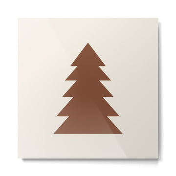 Joy (Cream Brown) Metal Print | TeksDecor