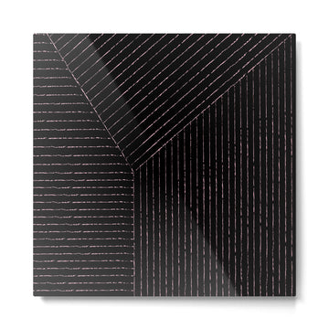 Lines (Black) Metal Print | TeksDecor