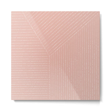 Lines (Blush Pink) Metal Print | TeksDecor