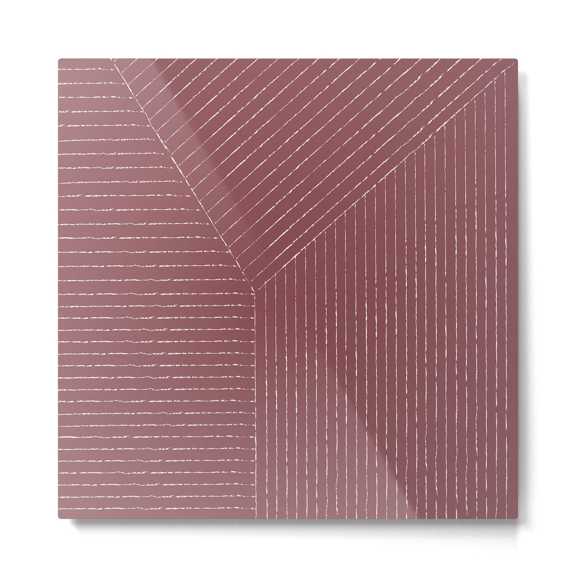 Lines (Plum) Metal Print | TeksDecor