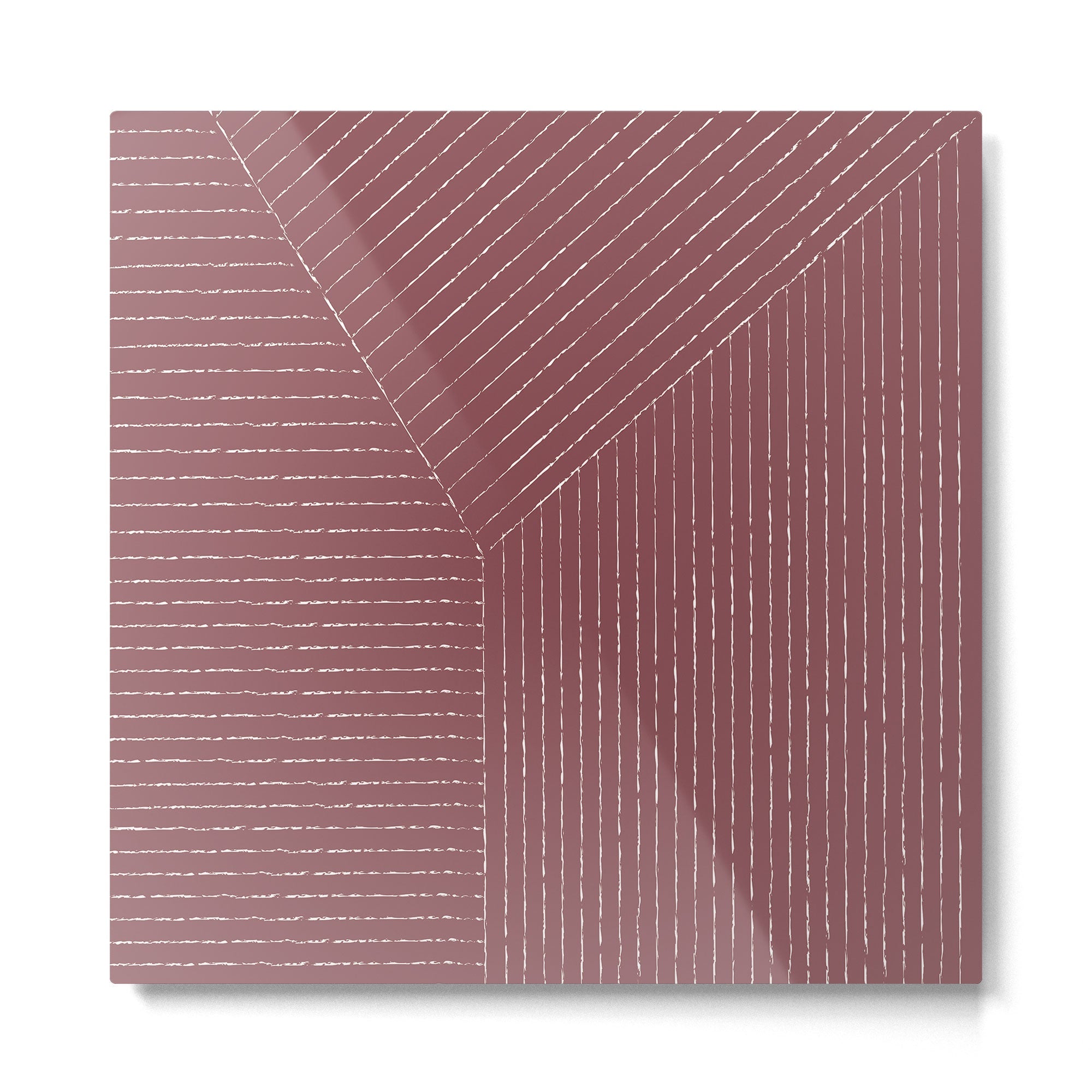 Lines (Plum) Metal Print | TeksDecor