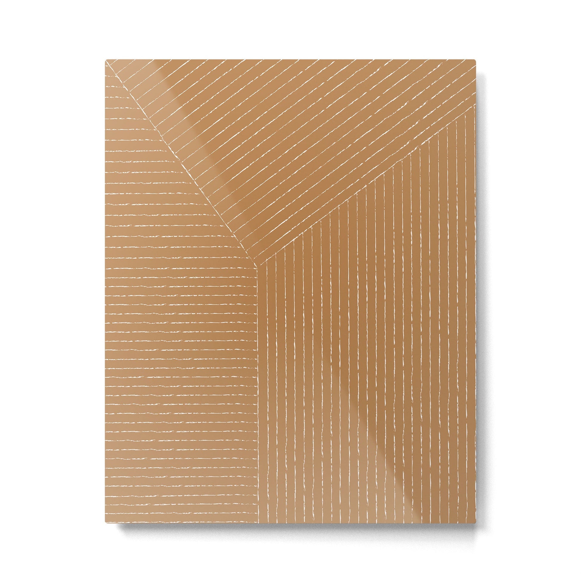 Lines (Tan) Metal Print | TeksDecor